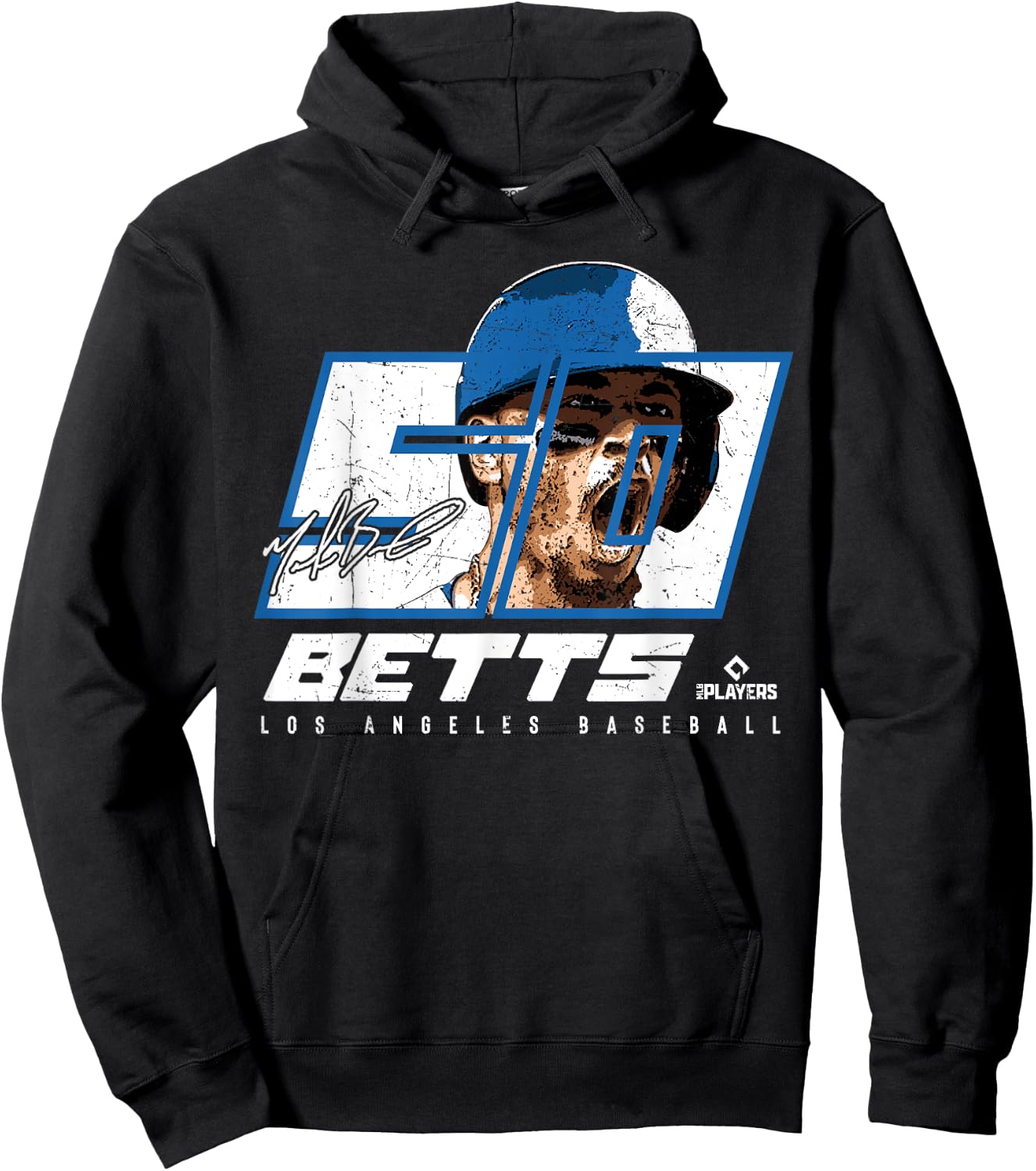 Mookie Betts - Silhouette Los Angeles MLBPA Hoodie - Hoodie | Black