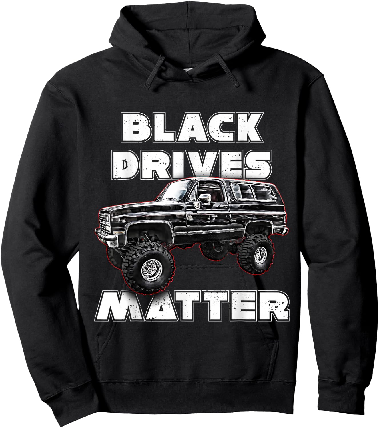 Black Drives Matter,Squarebody Truck,Suburban,Blazer,K5,C10 Hoodie - Hoodie | Black