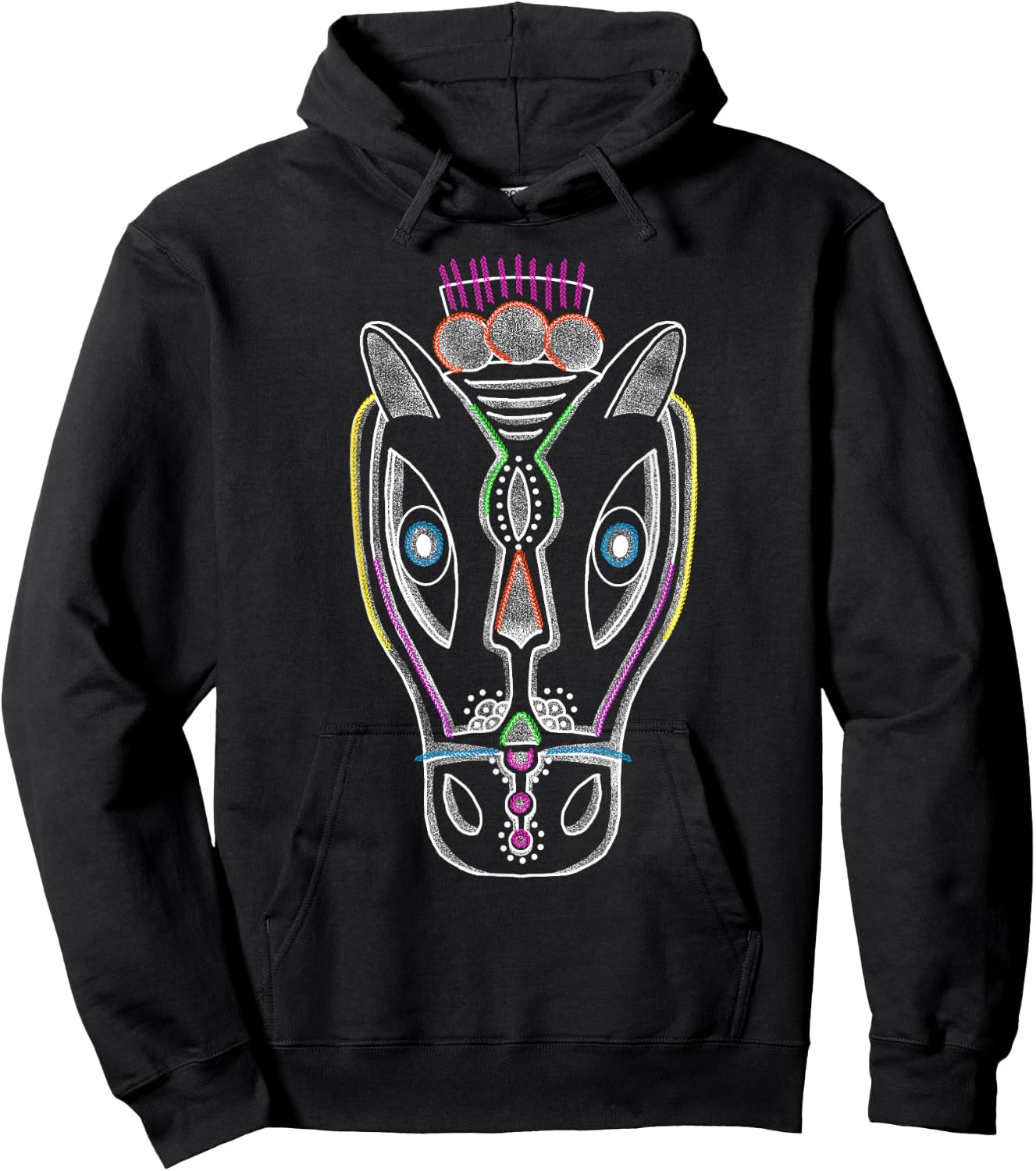 Decorated Horse Mask, Nicaragua, Nicaragua Hoodie - Hoodie | Black