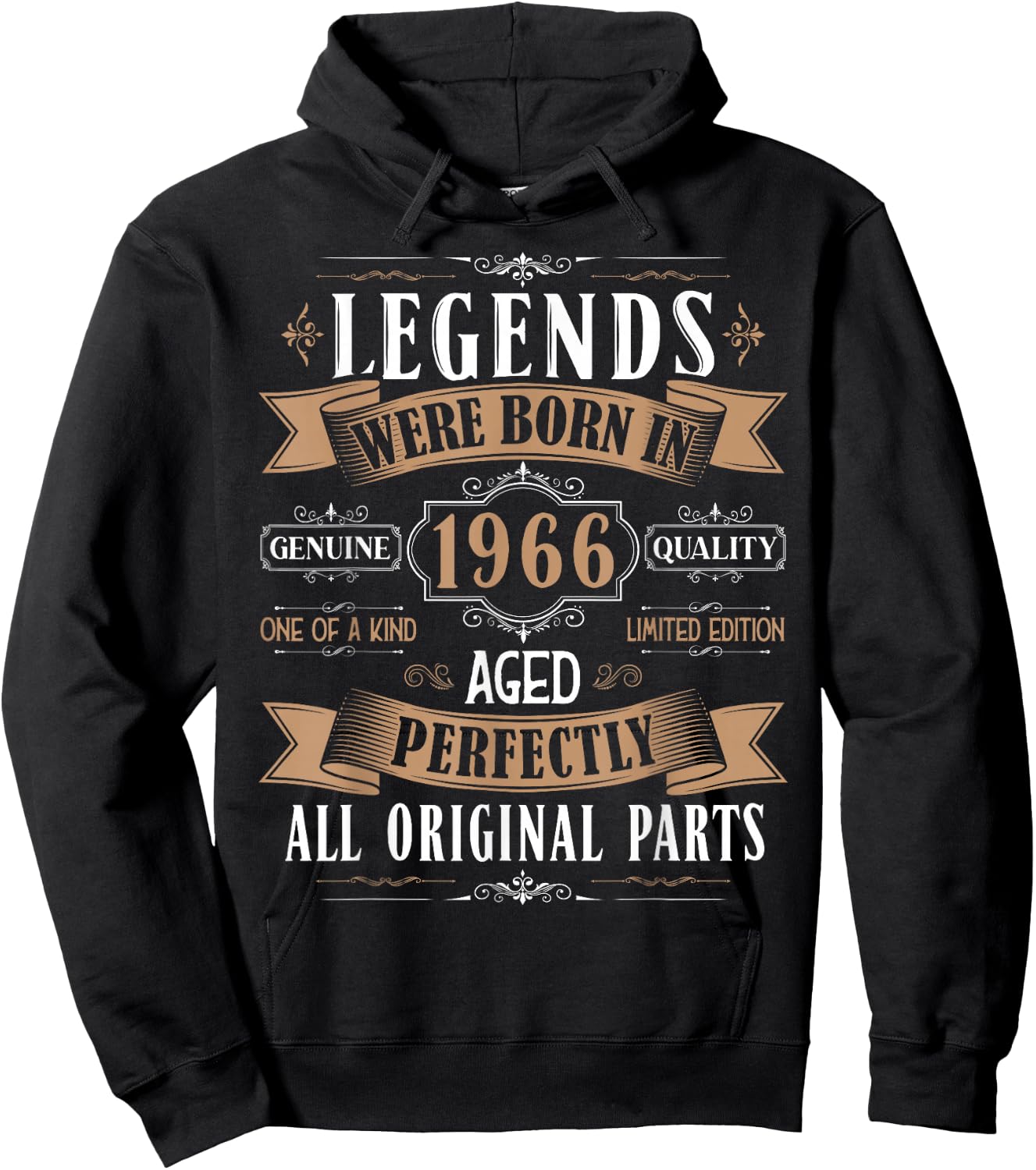 Legends Born in 1966 59th Birthday 59 Years Old Bday Men Hoodie - Hoodie | Black