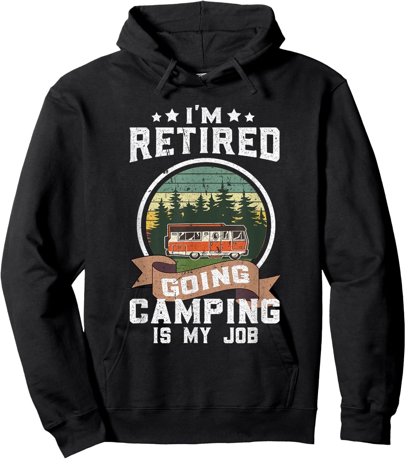 Rv Camp Funny Retirement Plan Camping Retiree Retired Camper Hoodie - Hoodie | Black