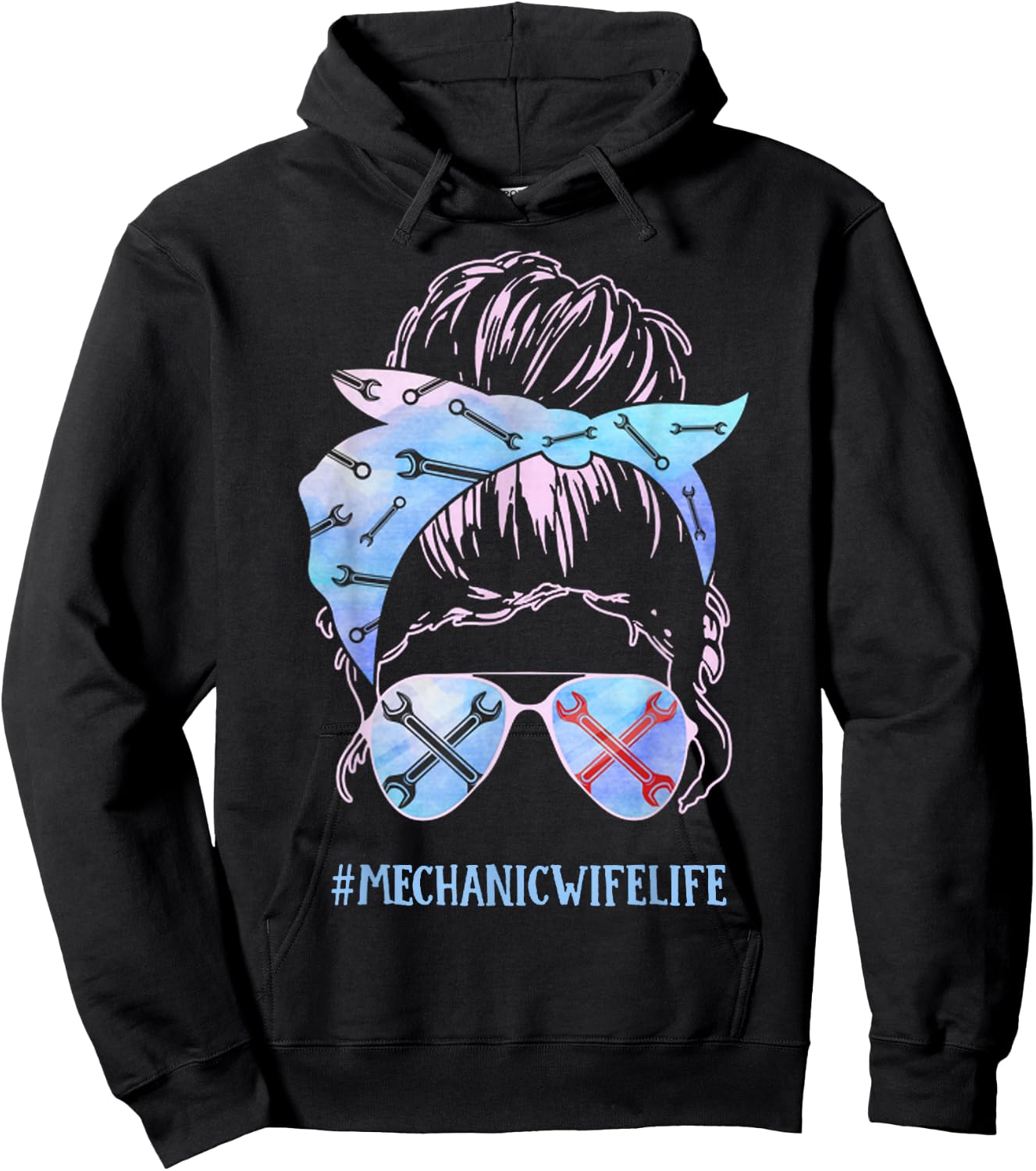 Mechanic Wife Life Hoodie - Hoodie | Black