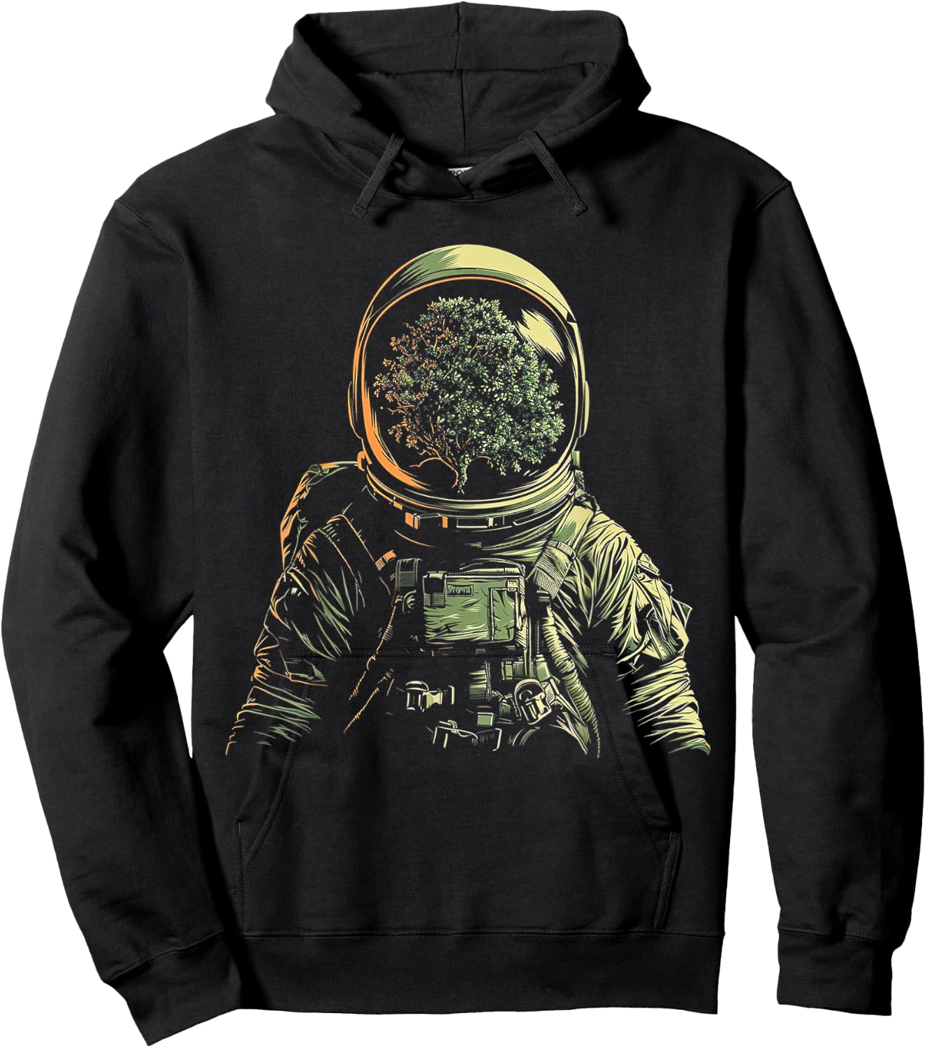 Astronaut Tree Art Space Nature Astronaut Hoodie - Hoodie | Black