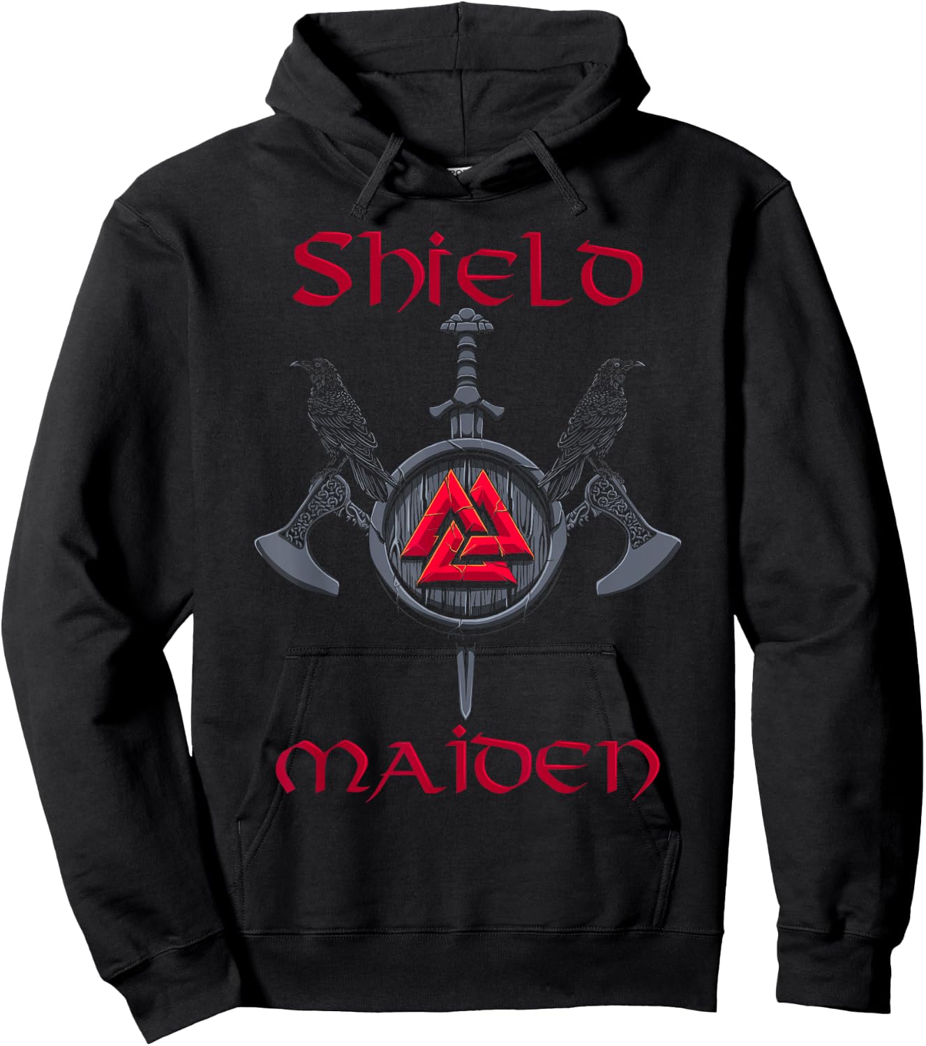 Shield Maiden - Female Viking Warrior - Strong Woman Hoodie - Hoodie | Black