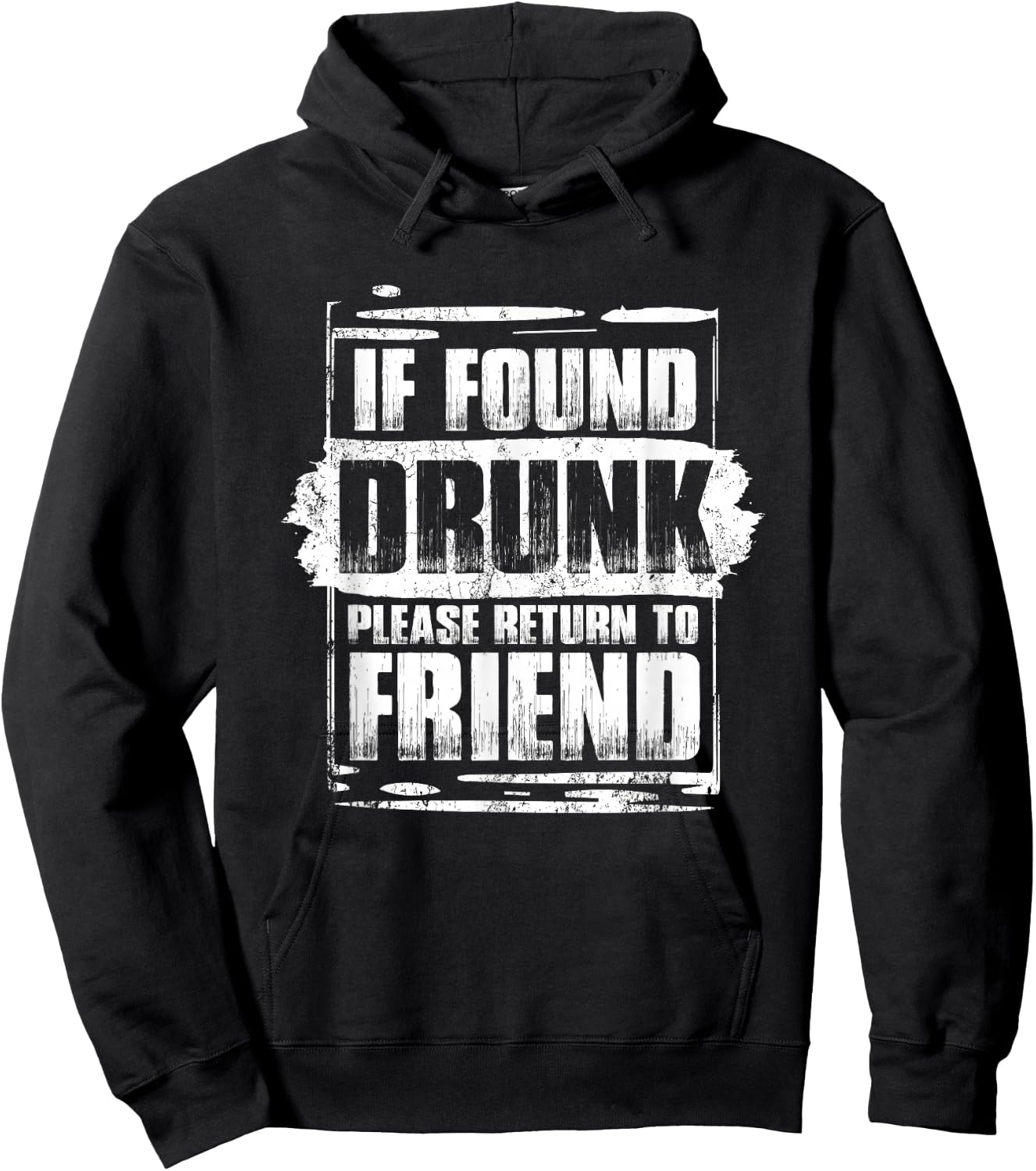 Found Drunk Return To Friend Group Of 3 Friends Drunk Girls Hoodie - Hoodie | Black
