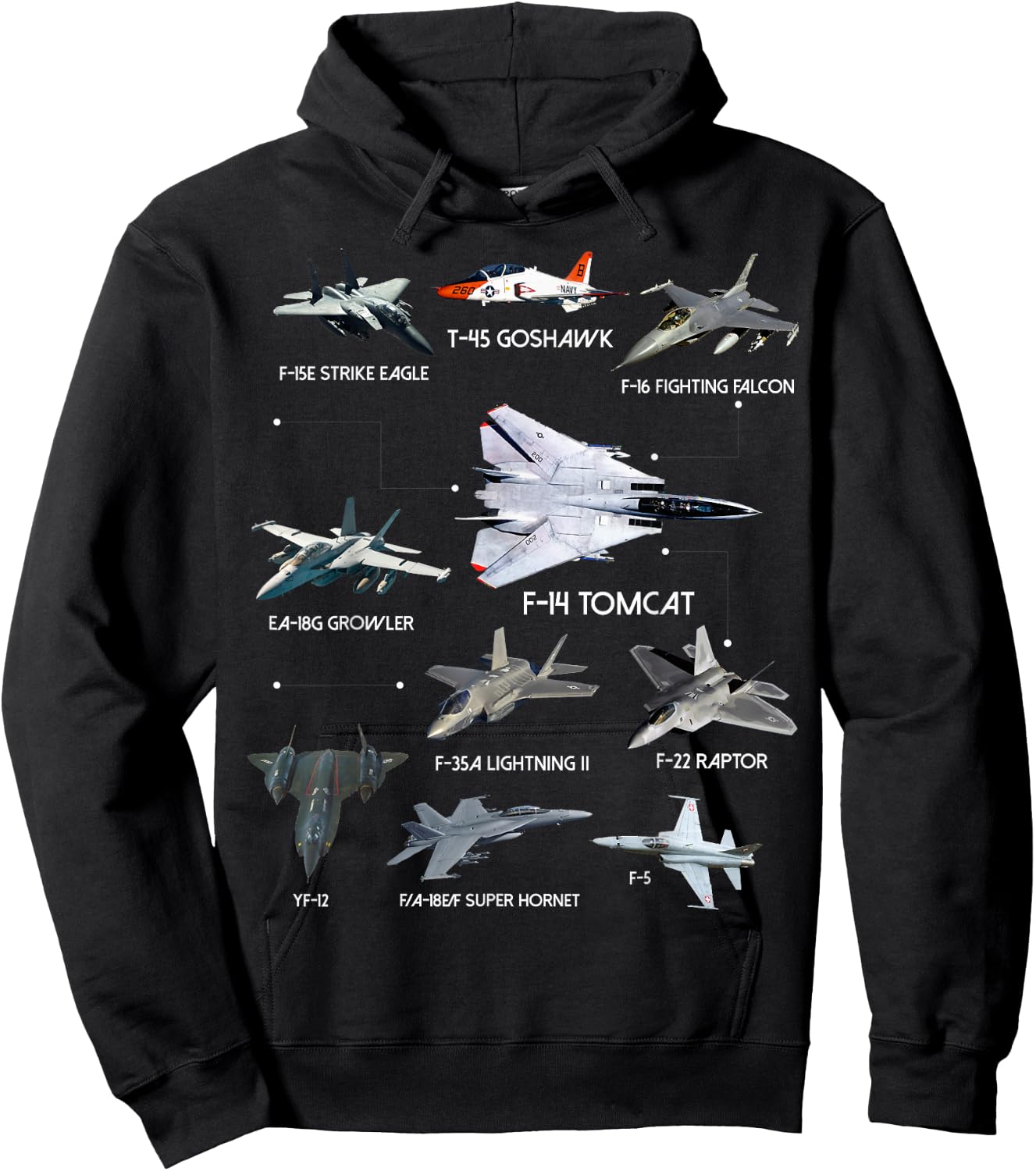 American Fighters Jets Funny Plane Aviation Enthusiasts Hoodie - Hoodie | Black