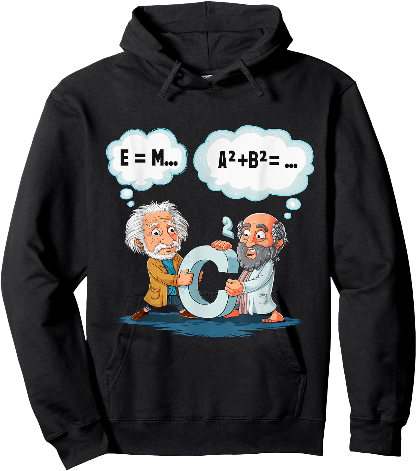 Funny Math E = MC² a² + b² = c² Groovy Science Hoodie - Hoodie | Black