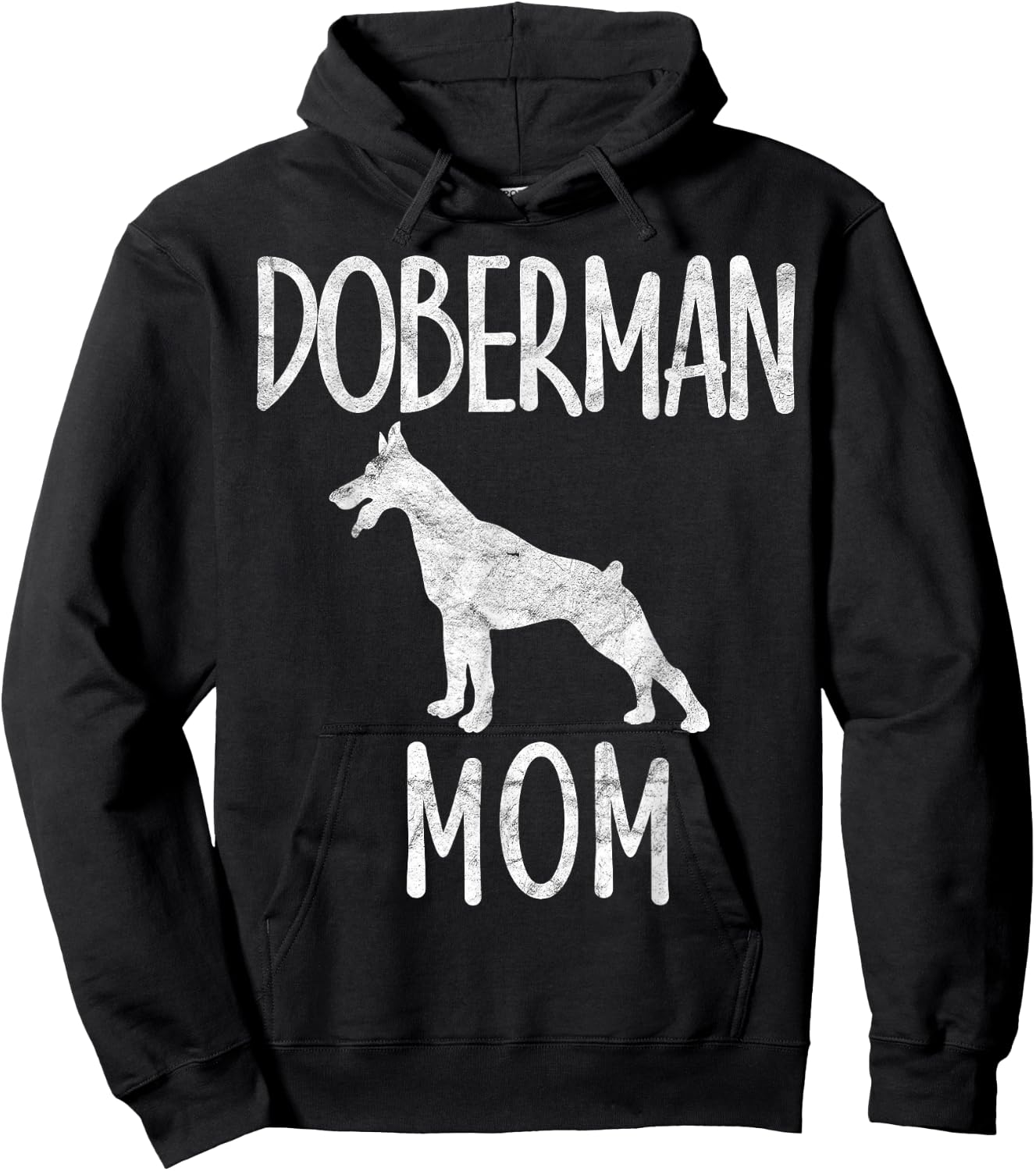 Vintage Doberman Mom Gift Dog Owner Pinschers Dobie Mother Hoodie - Hoodie | Black