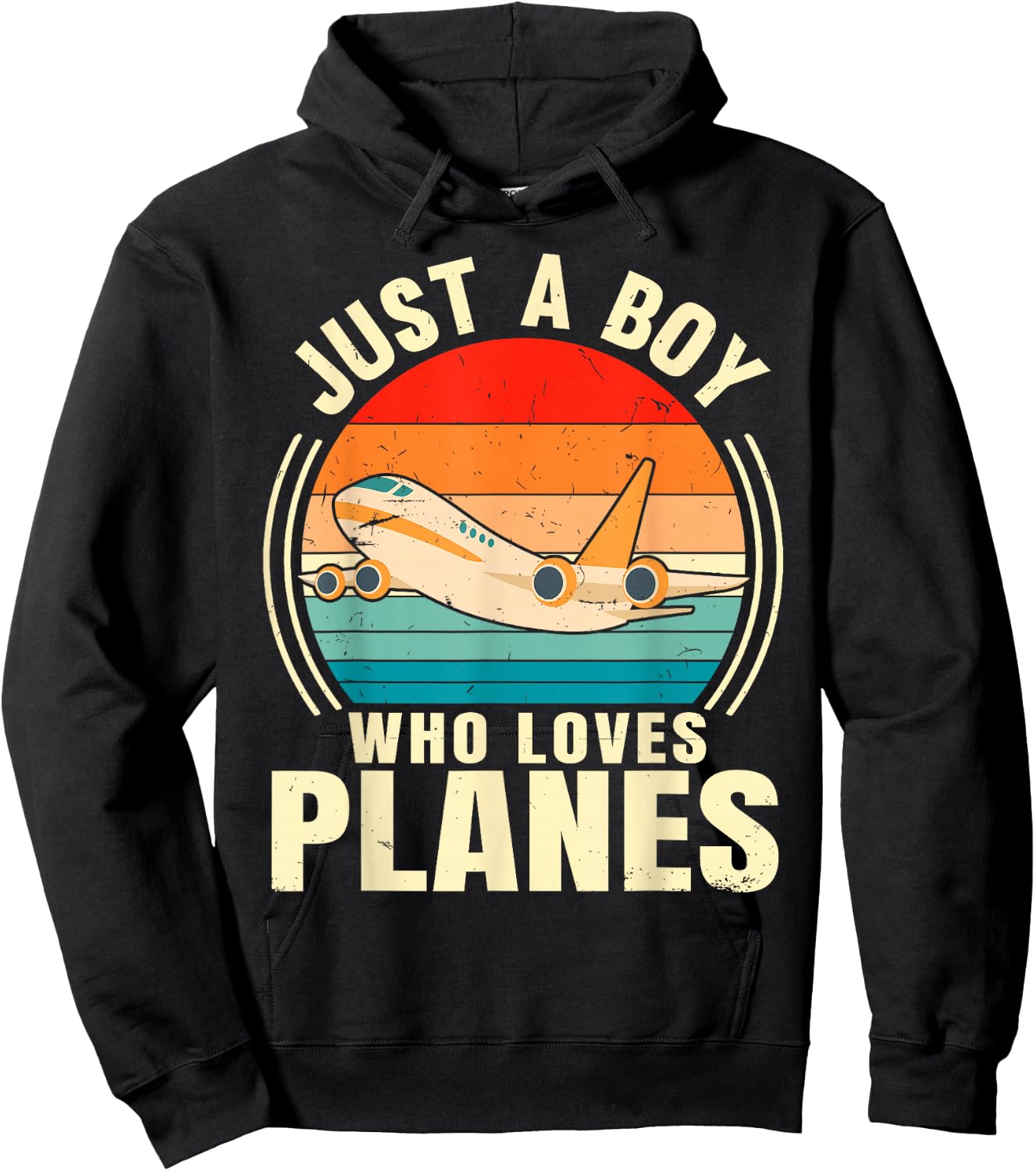 Just A Boy Who Loves Planes Airplane Aircraft Lovers Hoodie - Hoodie | Black