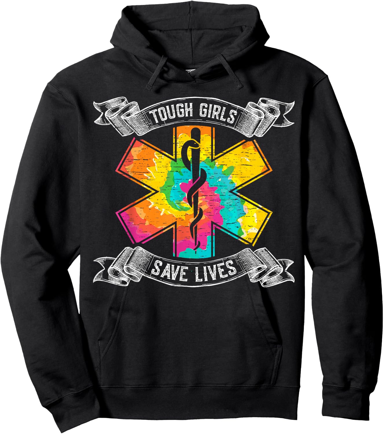 Tough Girls Save Lifes - EMT Paramedics Hoodie - Hoodie | Black