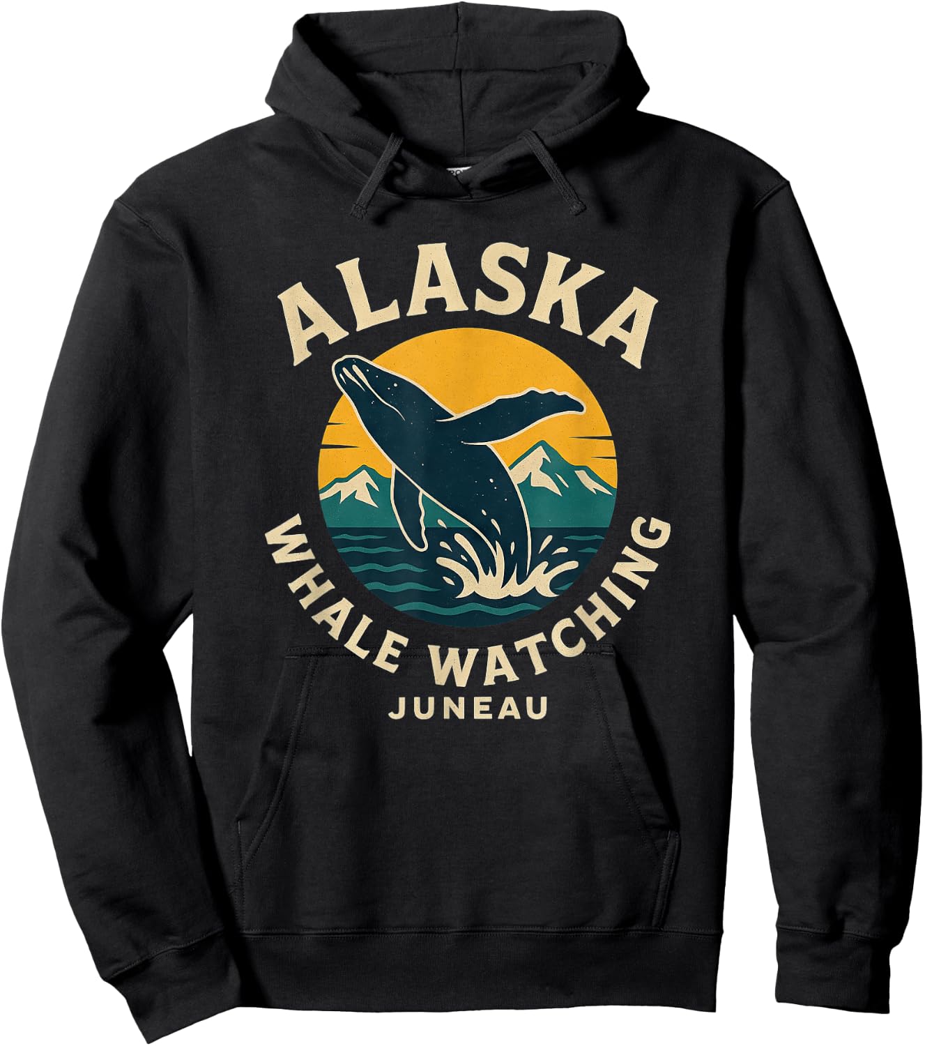 Alaska Whale Watching Juneau Hoodie - Hoodie | Black
