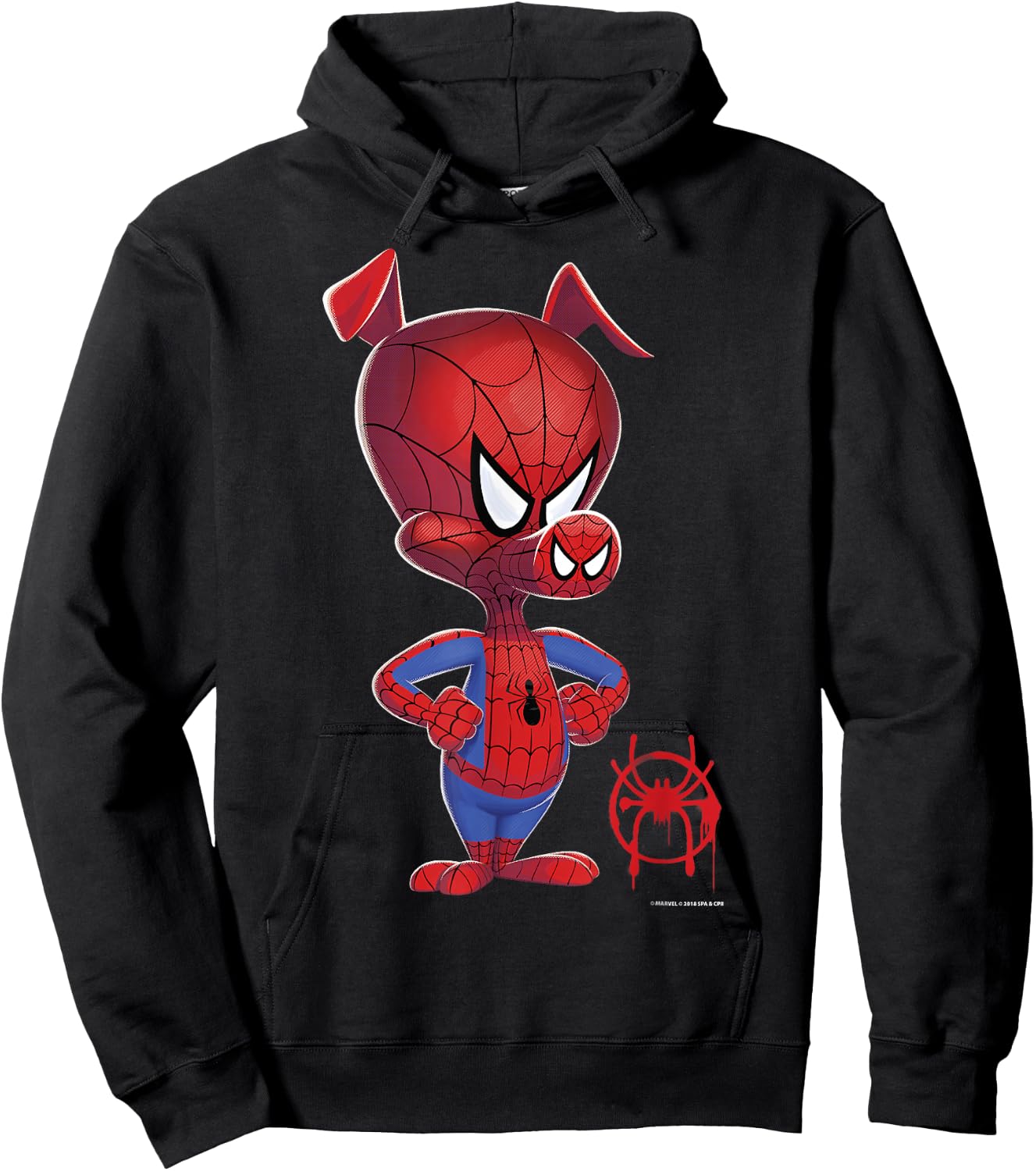 Marvel Spider-Man Spiderverse Spider-Ham Graphic Hoodie - Hoodie | Black