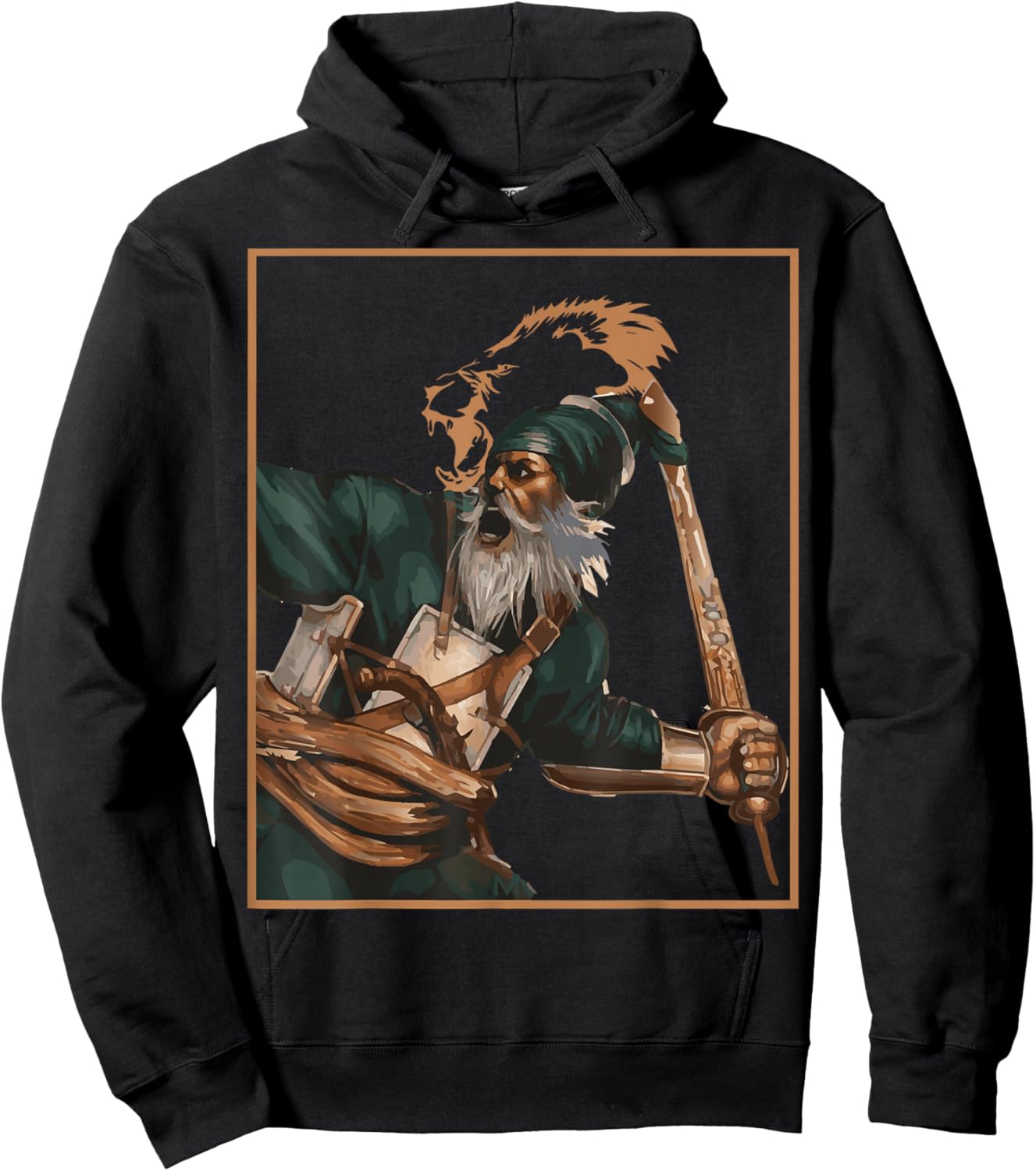 Sikh Martyr Baba Deep Singh Shahid Khanda Lion Hoodie - Hoodie | Black