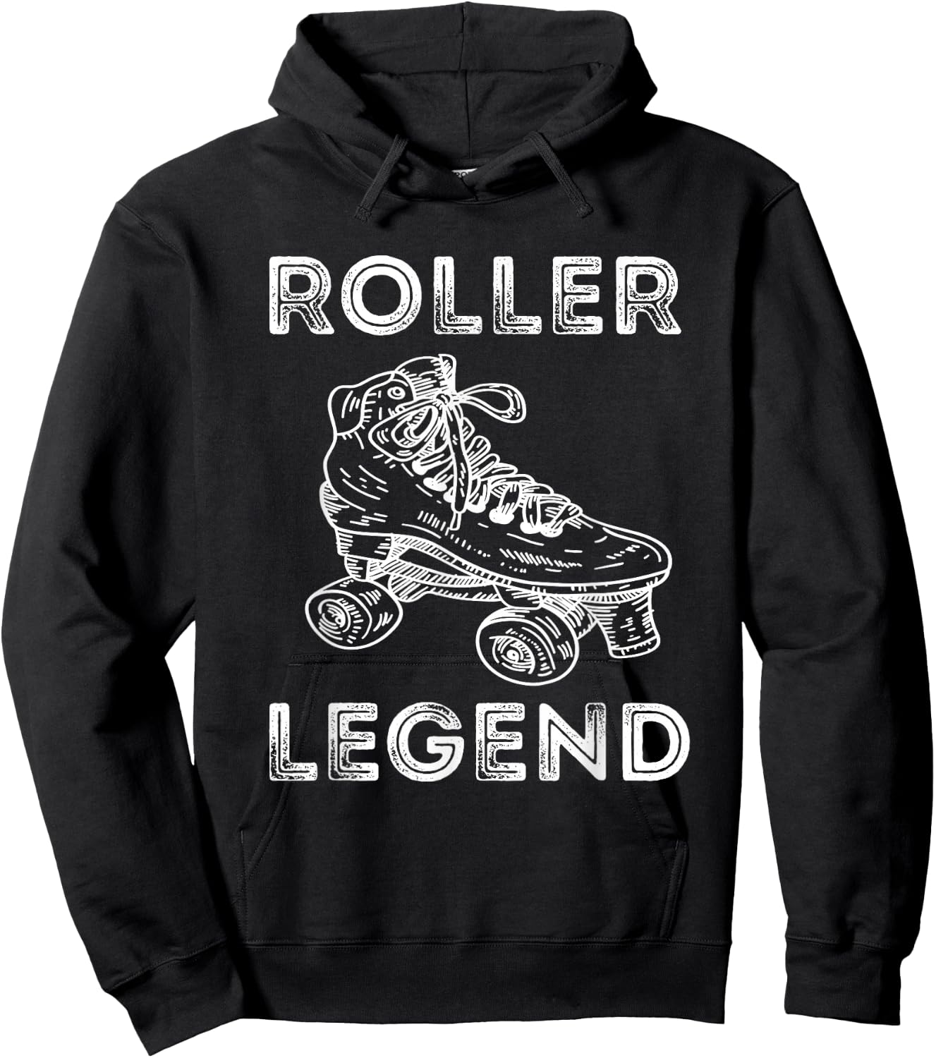 Roller Legend Retro Vintage Roller Skating Roller Skate Driving Hoodie - Hoodie | Black