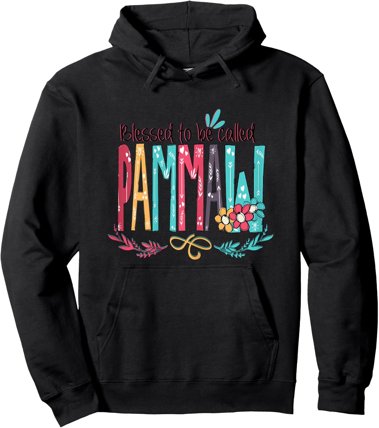 Blessed to be called Pammaw Colorful gifts-Grandma Hoodie - Hoodie | Black