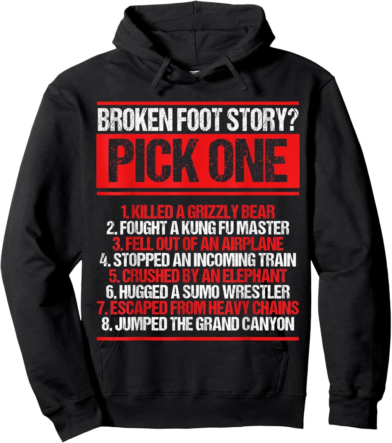 Broken Foot Survivor Funny Broken Foot Recovery Warrior Hoodie - Hoodie | Black