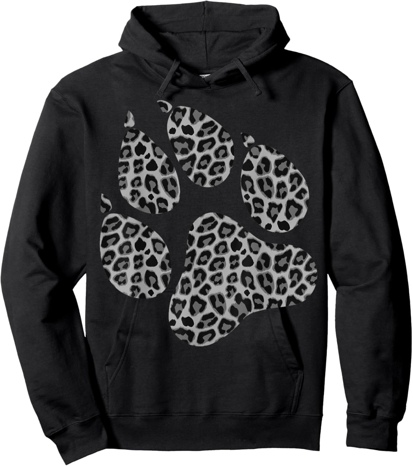 Funny Leopard Print Paw | Cool Cheetah Skin Boys Girls Gift Hoodie - Hoodie | Black