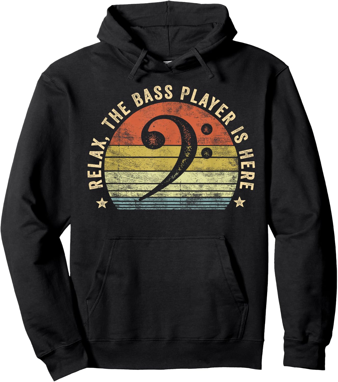 Relax The Bass Player is Here Bassist Gifts Music Guitar Small Hoodie - Hoodie | Black