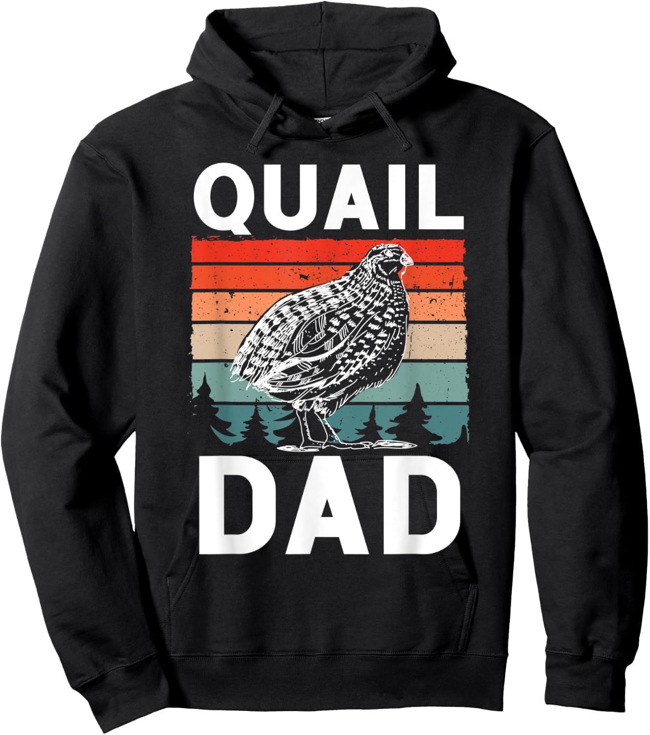 Quail Dad - Quail Bird Lover Quail Daddy Ornithologist Hoodie - Hoodie | Black