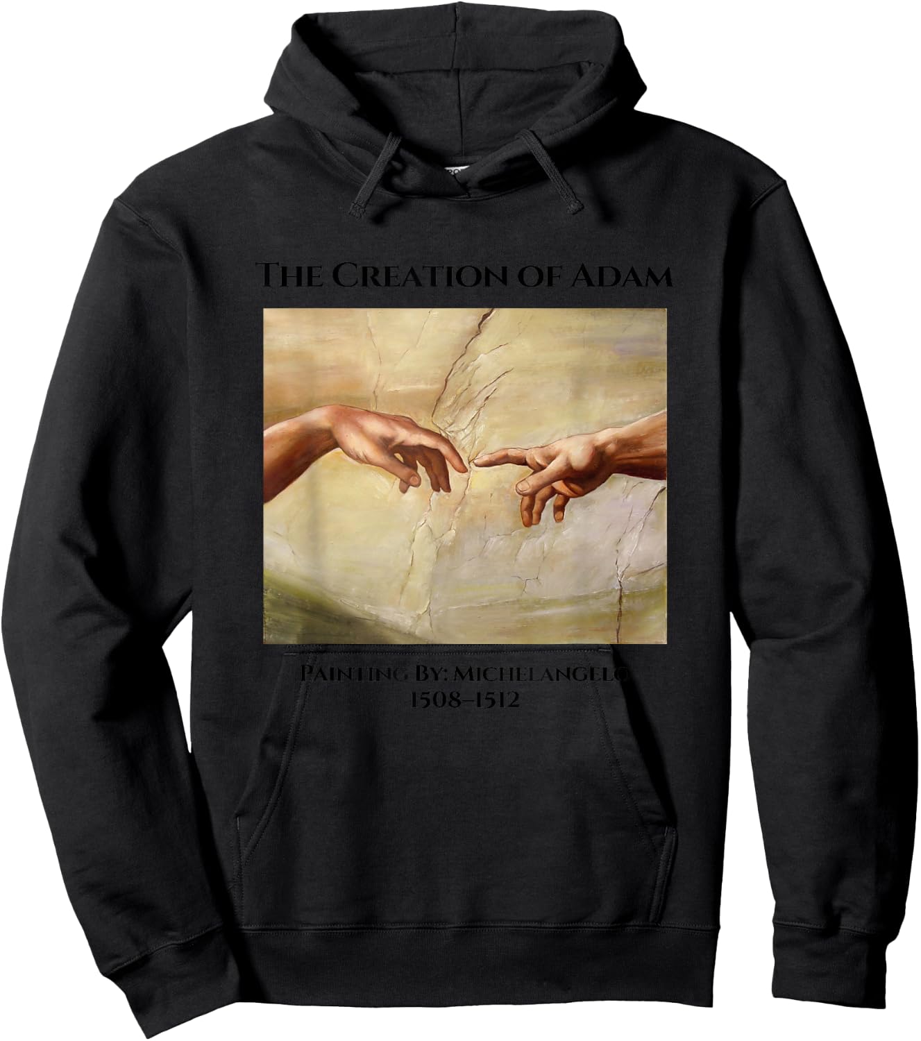 The Creation of Adam Novelty Graphic & Cool Art Designs Hoodie - Hoodie | Black