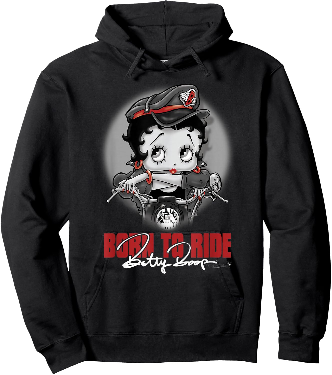Betty Boop Born to Ride Hoodie - Hoodie | Black