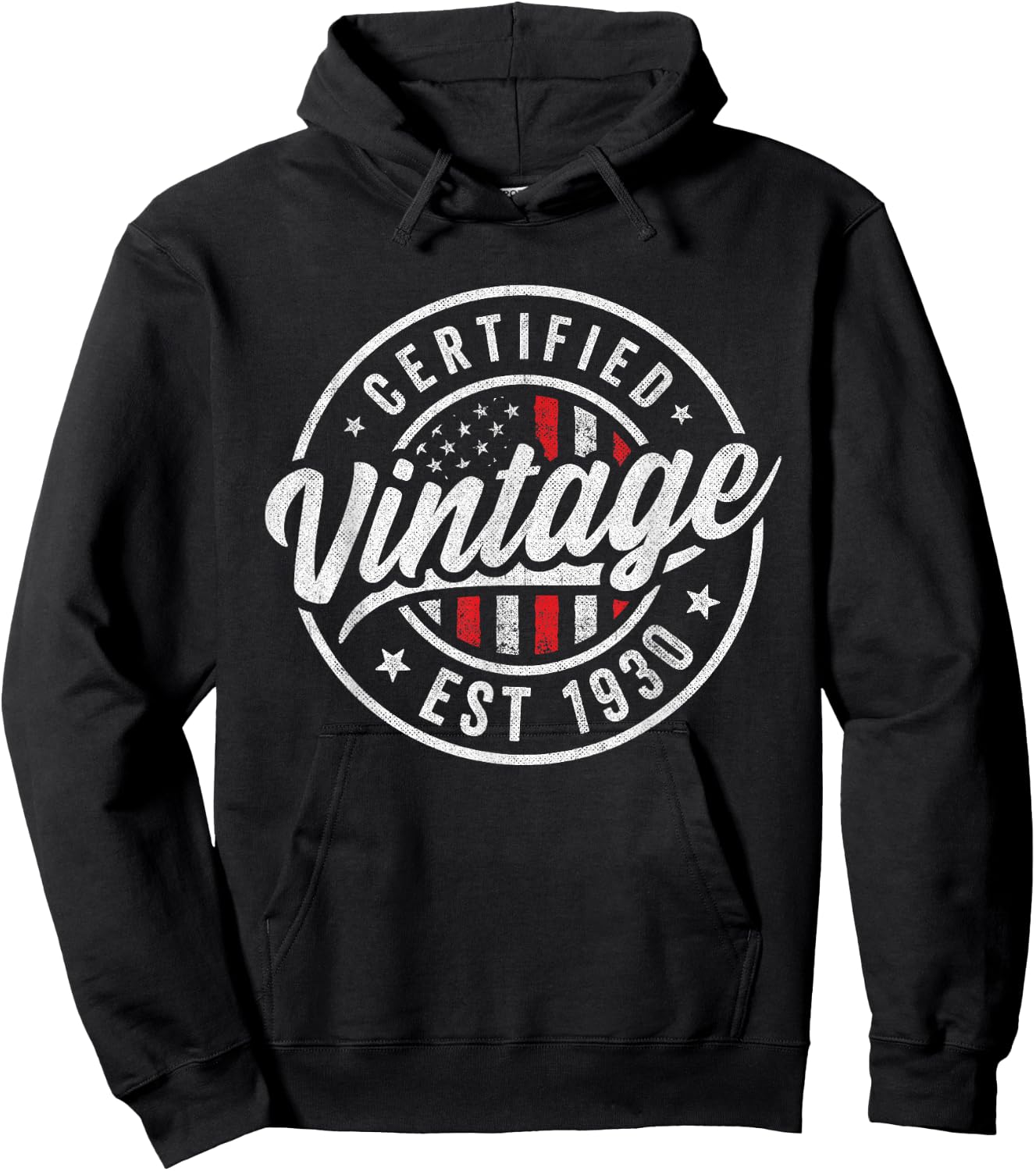 1930 Birthday Men Women Born 1930 - Certified Vintage 1930 Hoodie - Hoodie | Black