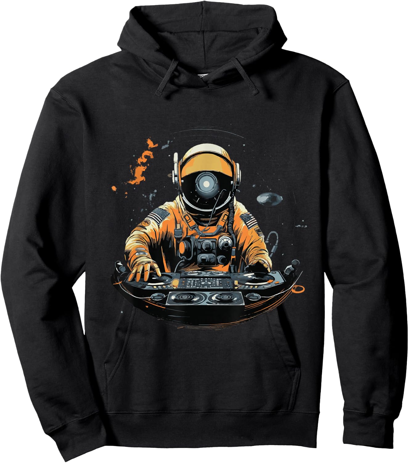 Astronaut DJ In Space Hoodie - Hoodie | Black