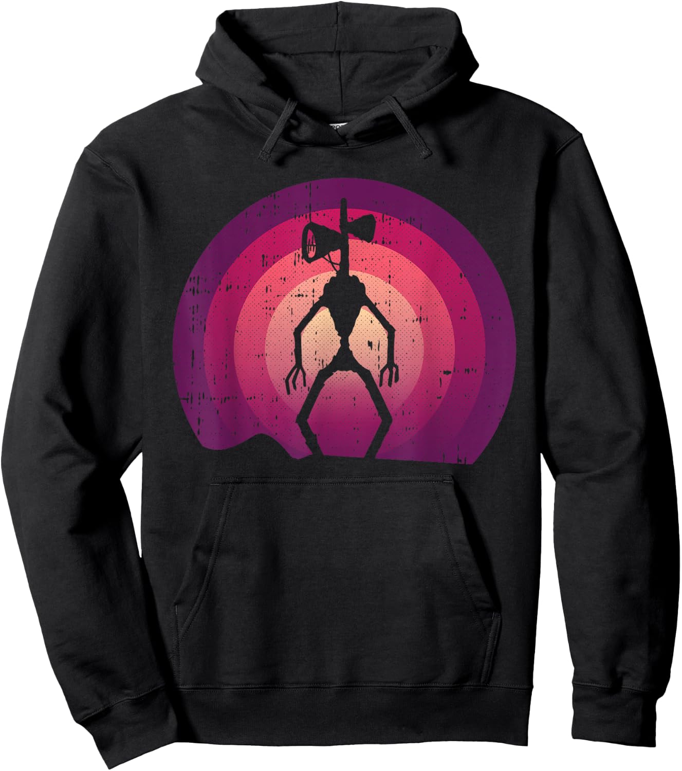 Siren Head Lazy Halloween Costume Retro Cryptid Creepy Hoodie - Hoodie | Black
