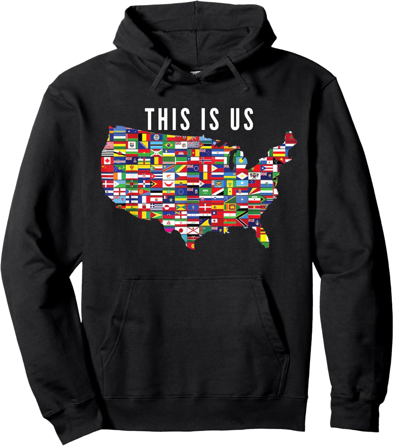 This Is US. Immigration International Flags Hoodie - Hoodie | Black