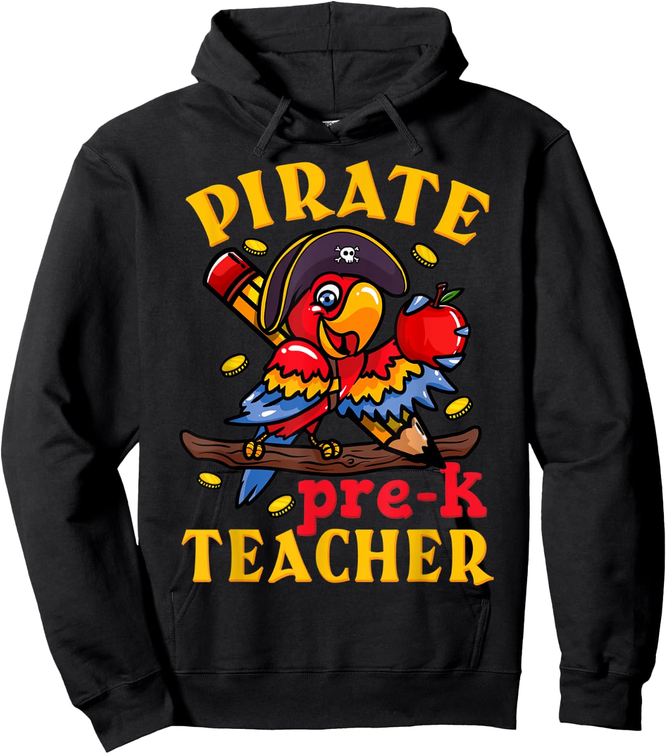 Pirate Pre-K Teacher Preschool Halloween Women Kids Hoodie - Hoodie | Black
