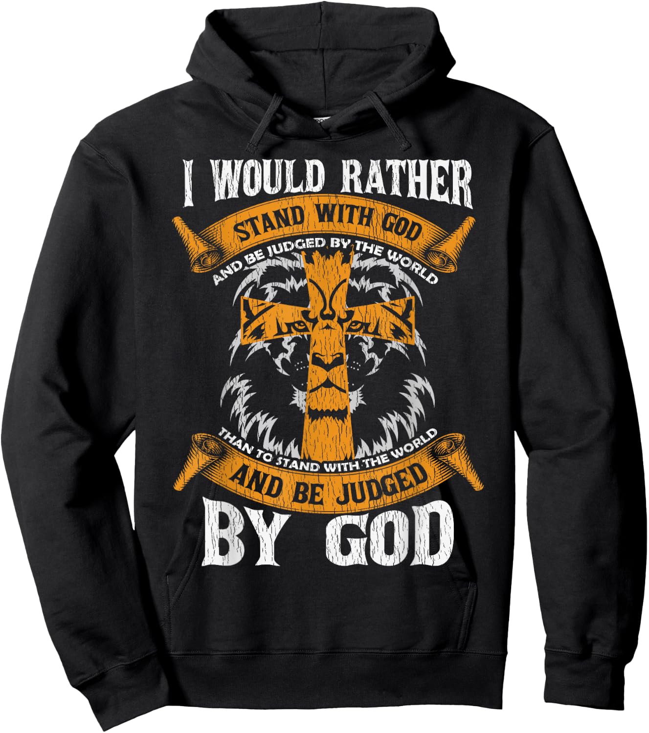 I Would Rather Stand With God Jesus Christ Christian Faith Hoodie - Hoodie | Black