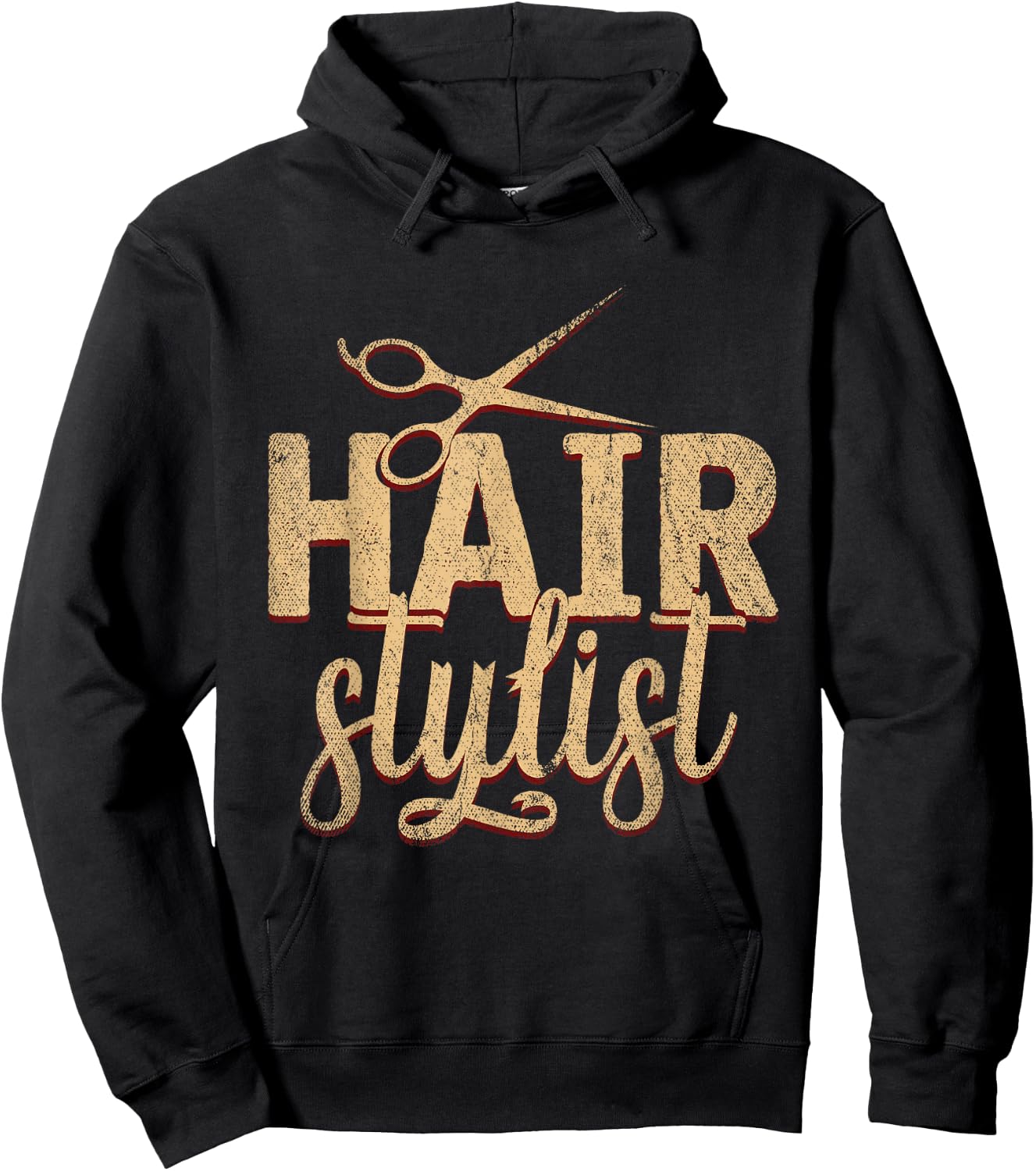 Hairdresser Salon Scissors Barber Gift Profession Hair Stylist Hoodie - Hoodie | Black