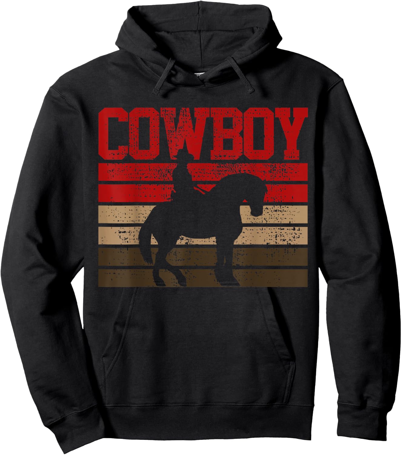 Cowboy Rodeo Horse Country Hoodie - Hoodie | Black