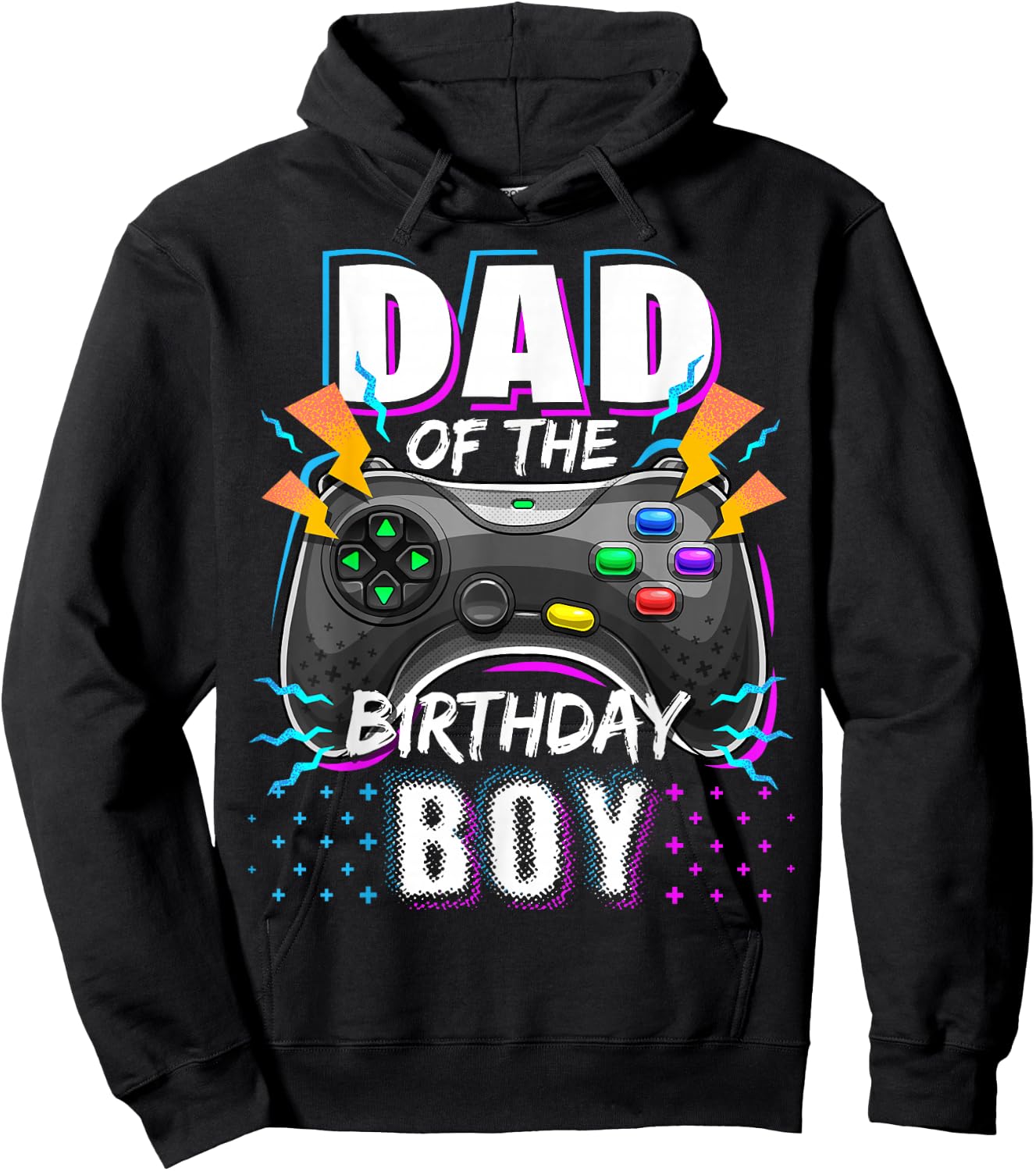 Dad of the Birthday Boy Matching Video Gamer Birthday Party Hoodie - Hoodie | Black