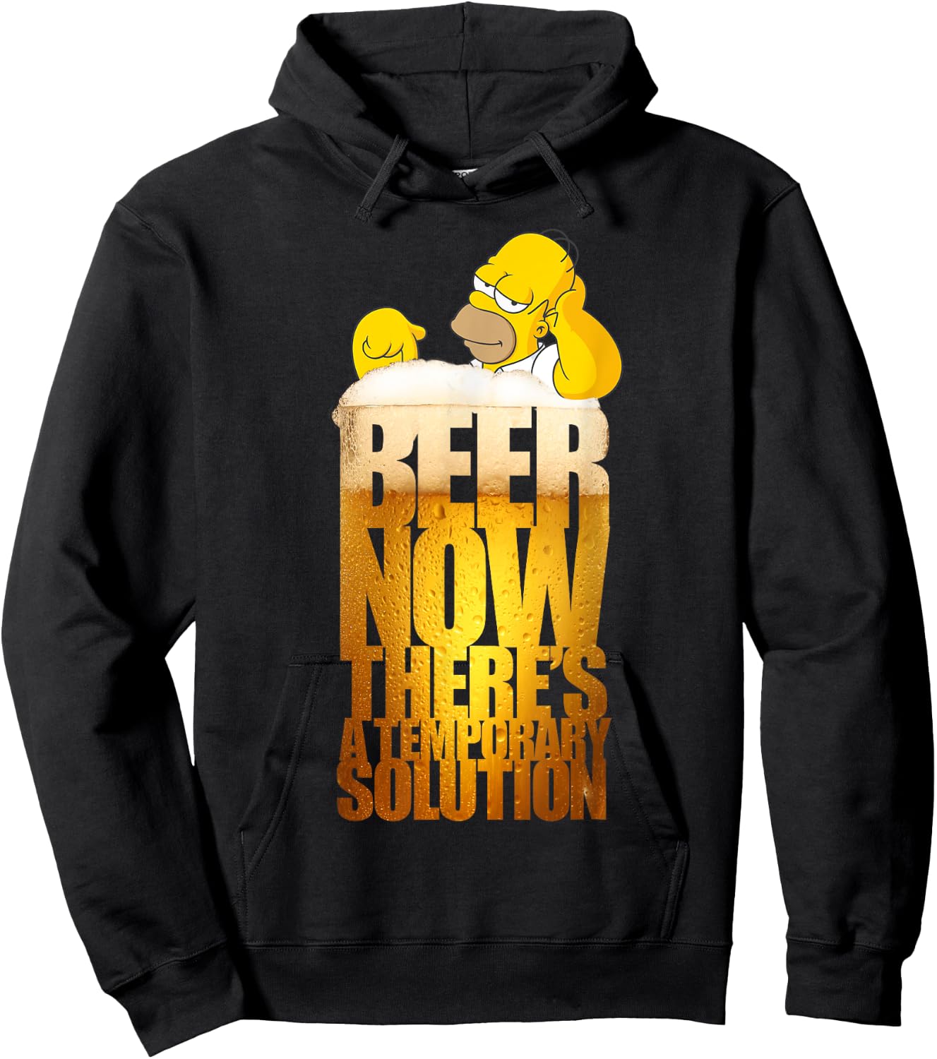 The Simpsons Homer Beer Solution Brewed Humour Beer Lover Hoodie - Hoodie | Black