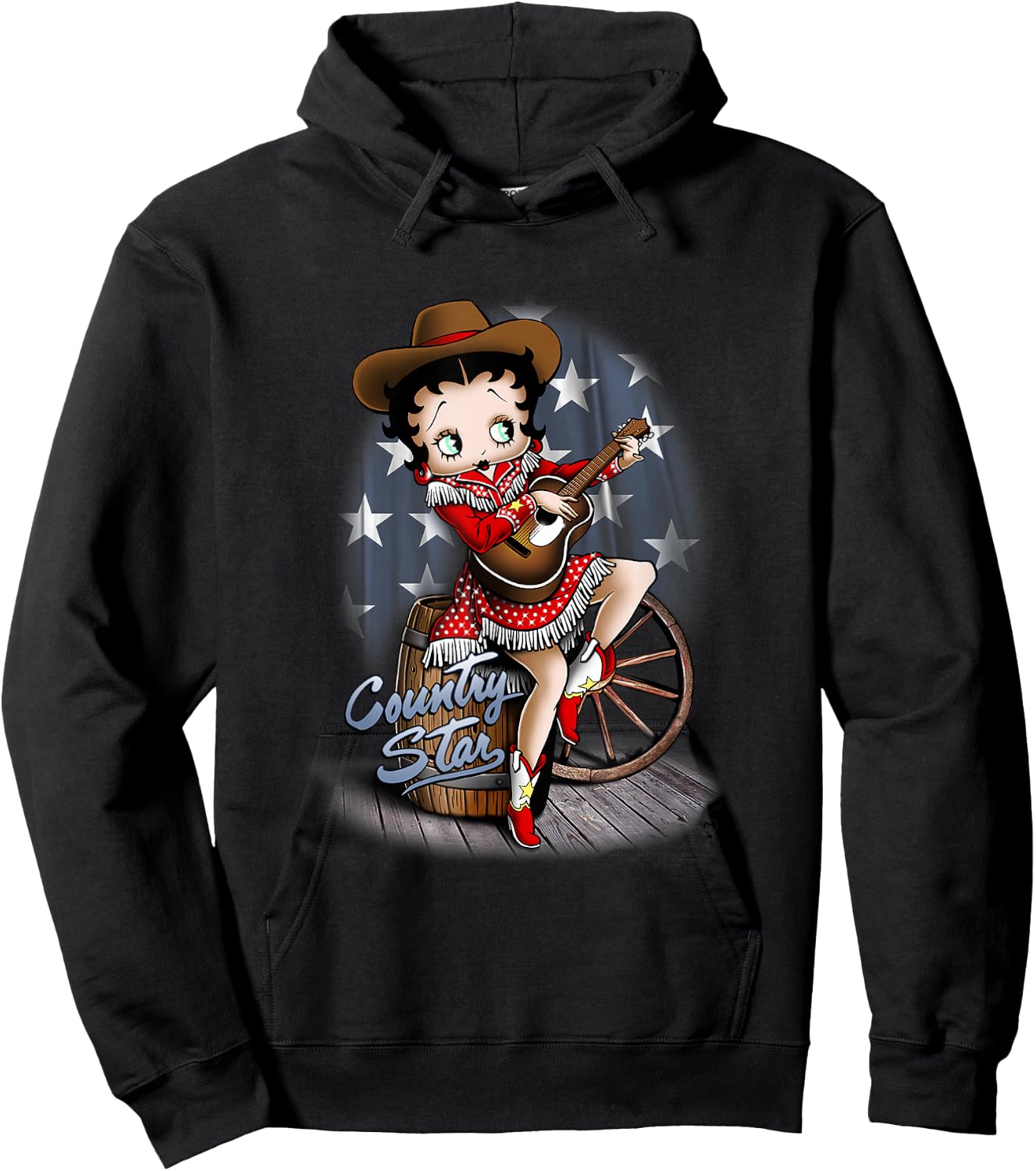 Betty Boop Country Star Hoodie - Hoodie | Black