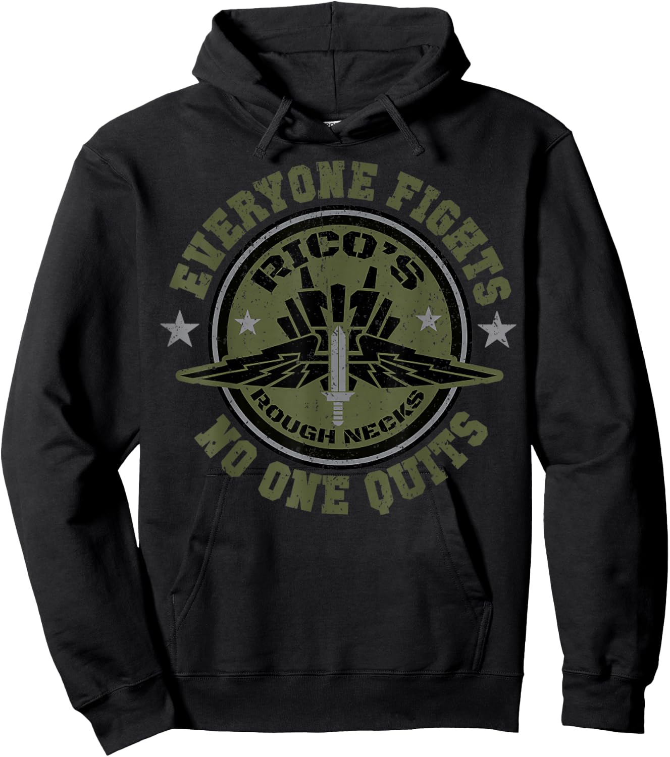 Vintage Mobile Infantry Ricos Roughnecks Hoodie - Hoodie | Black
