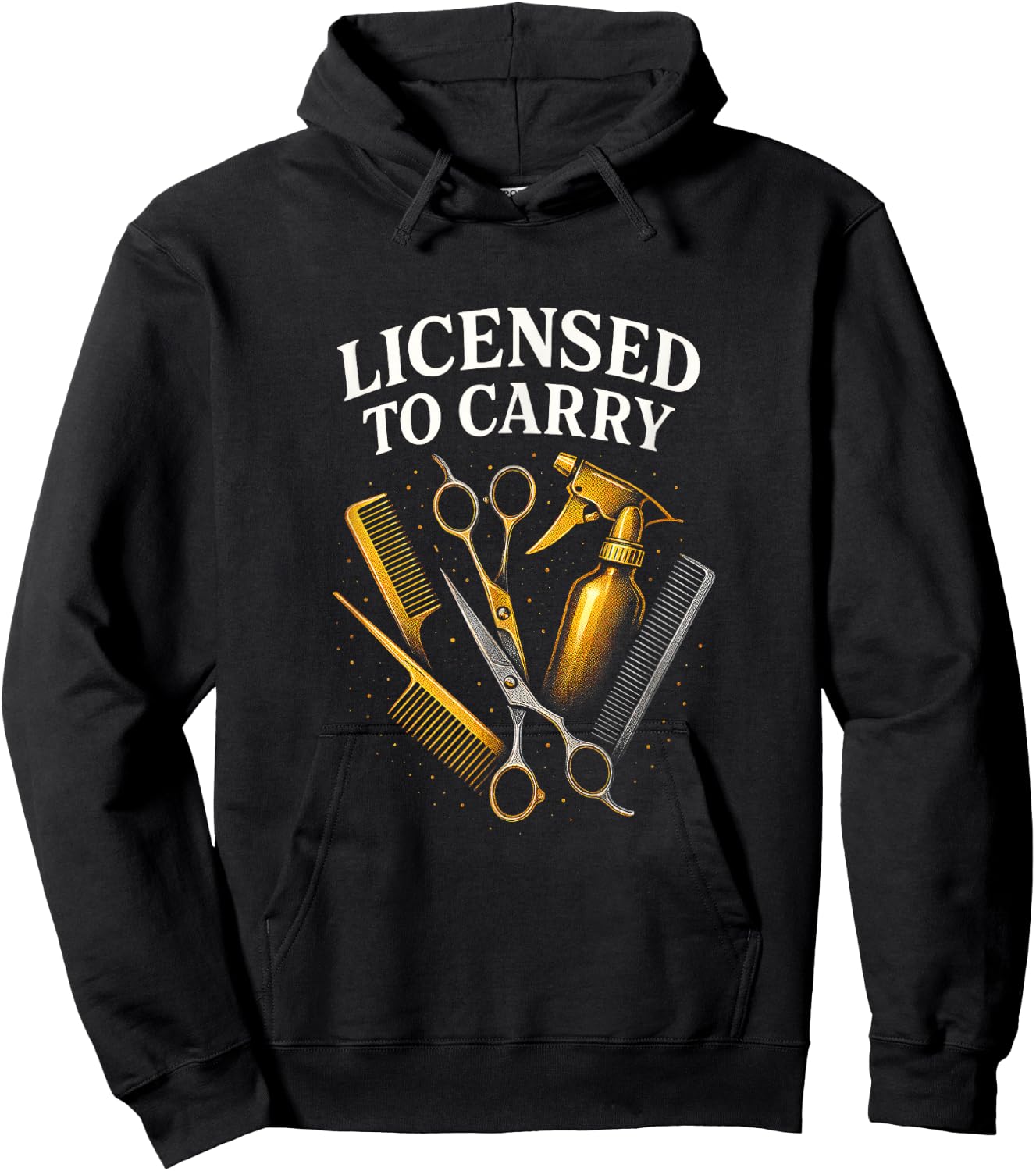 Licensed to Carry - Barber Hairstylist Tools Hoodie - Hoodie | Black