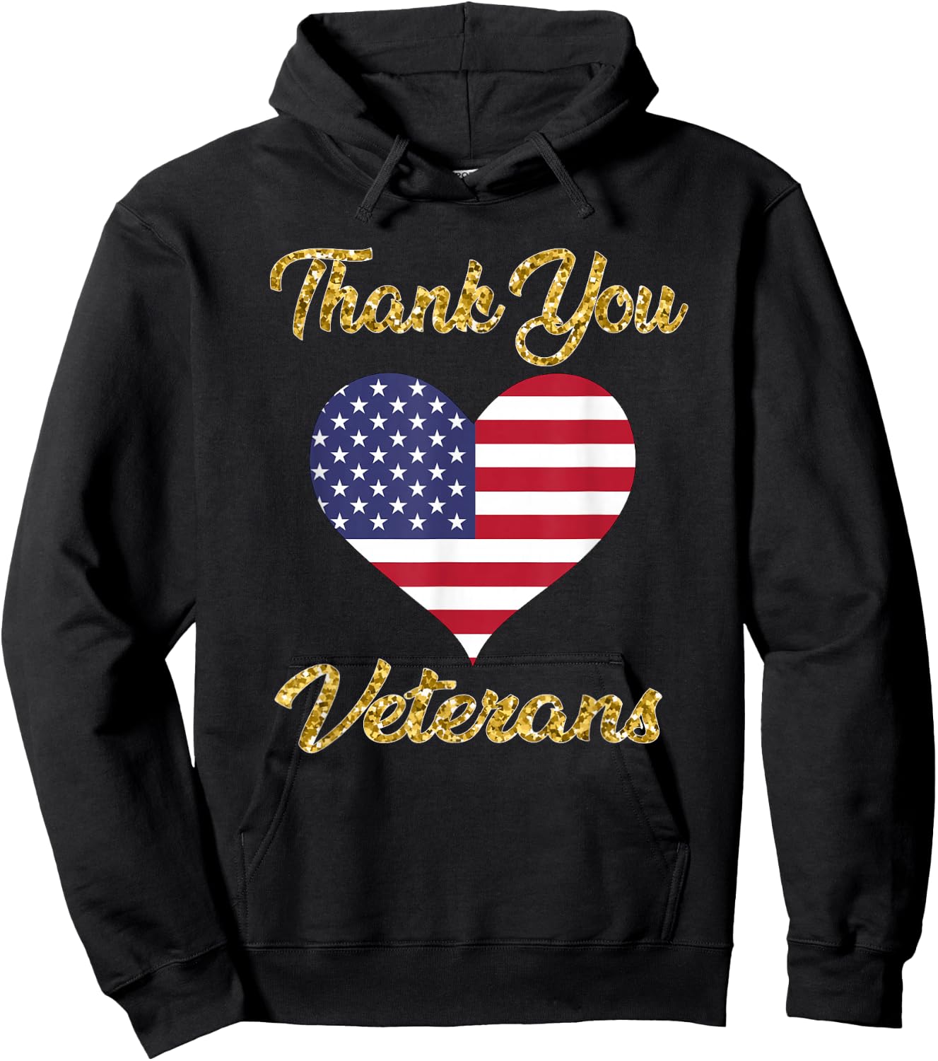 Veterans Day with American Flag Dad Women Kids Hoodie - Hoodie | Black