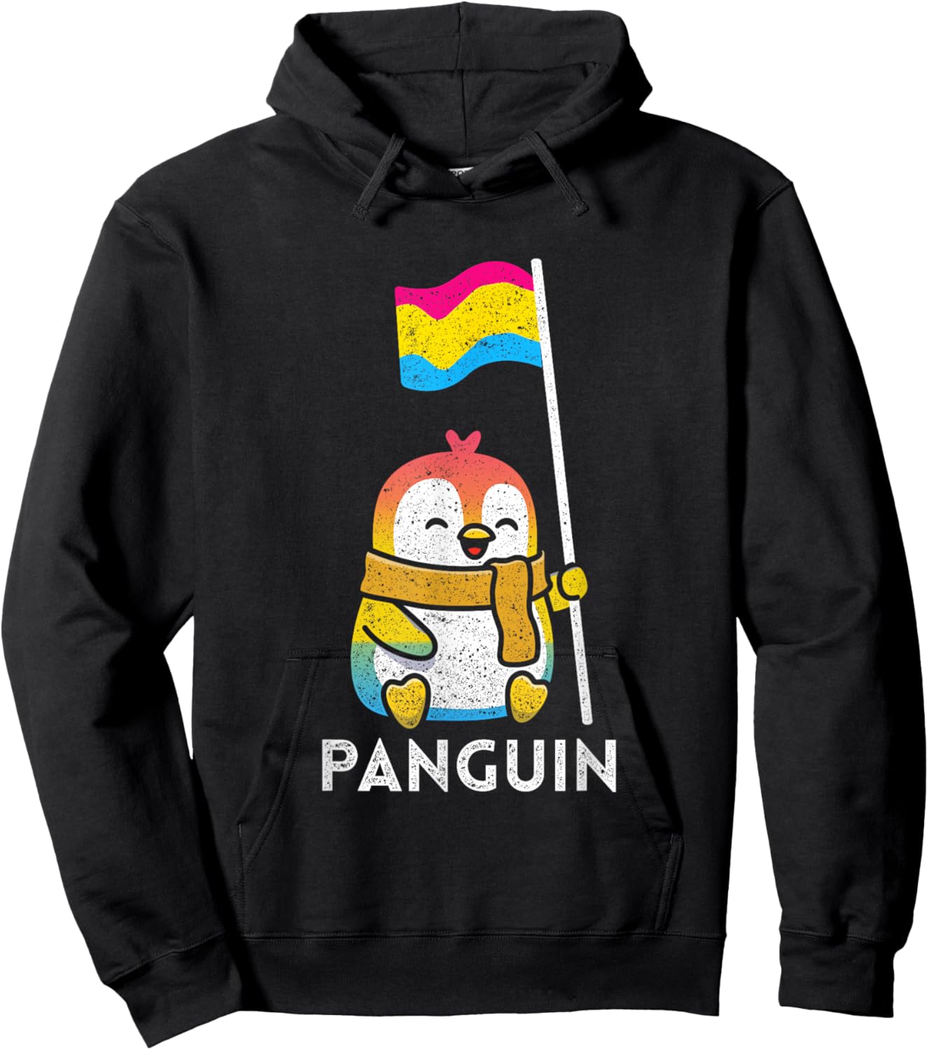 Pansexual Flag Pan Pride Penguin Gift Pansexual Hoodie - Hoodie | Black