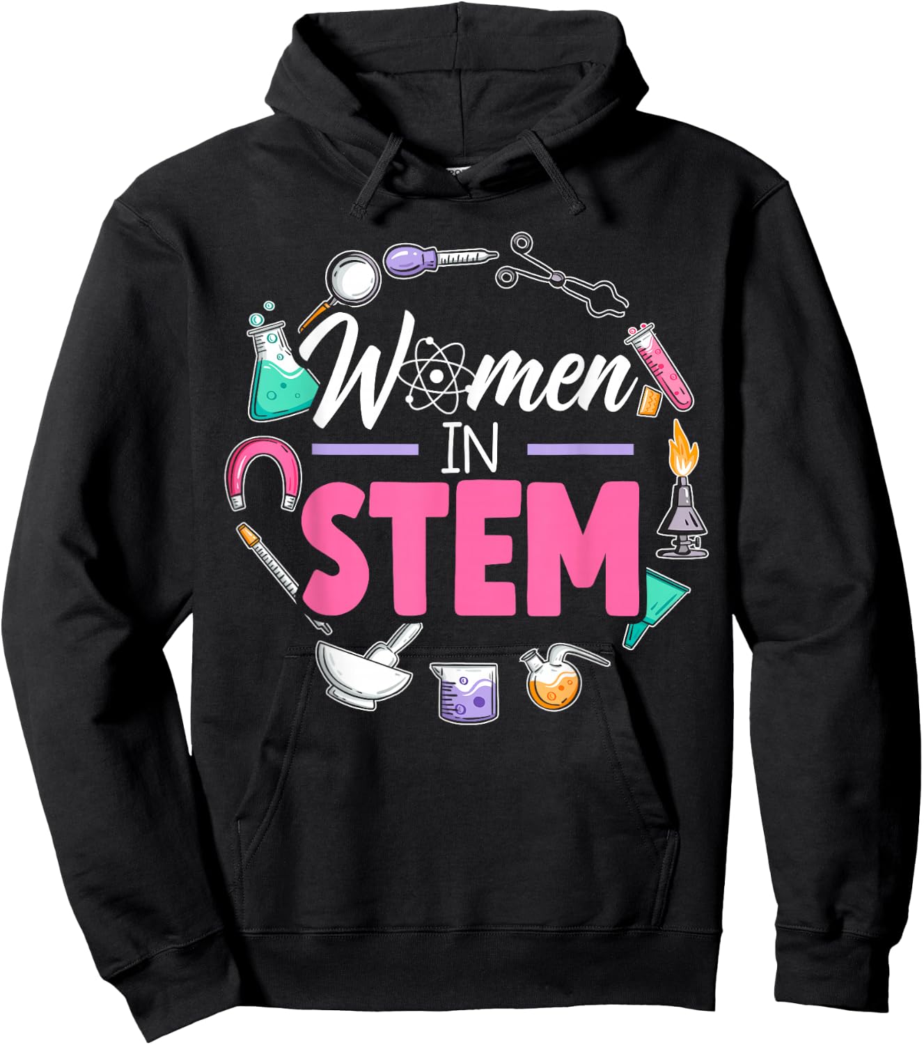 Women In STEM Steminist Engineering Biologist Science Hoodie - Hoodie | Black