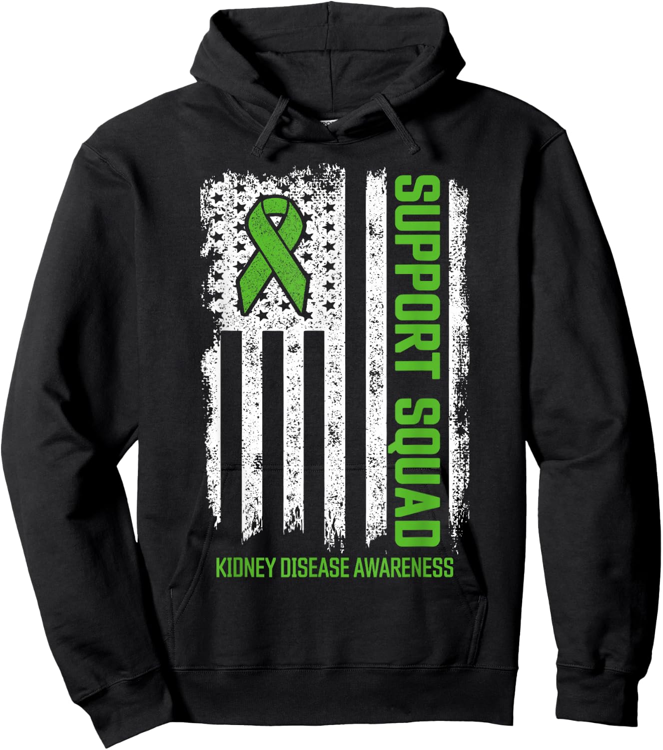 Kidney Disease Shirts Support Squad Kidney Disease Awareness Hoodie - Hoodie | Black