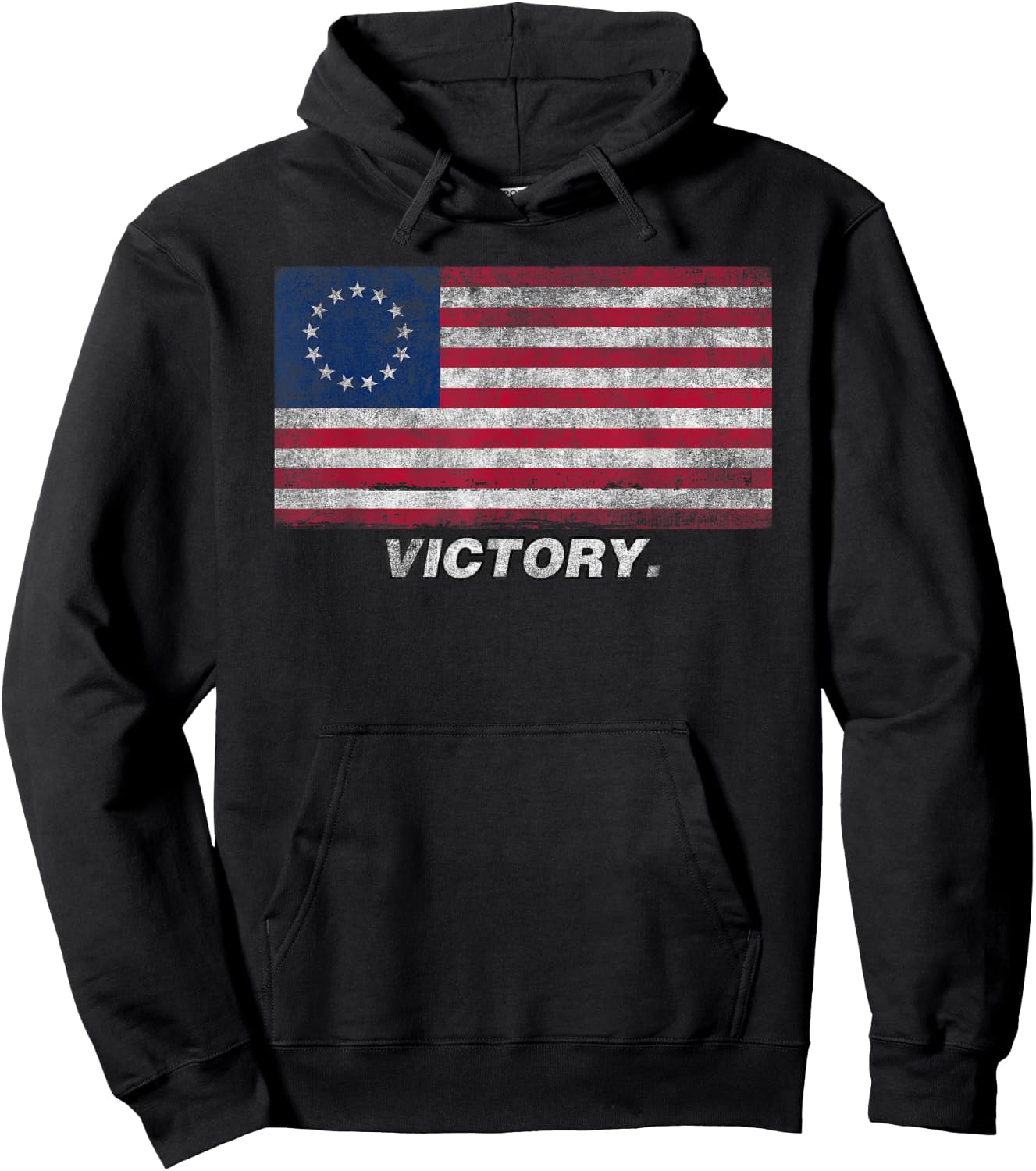 Betsy Ross USA American Flag Victory Kids Men Hoodie - Hoodie | Black