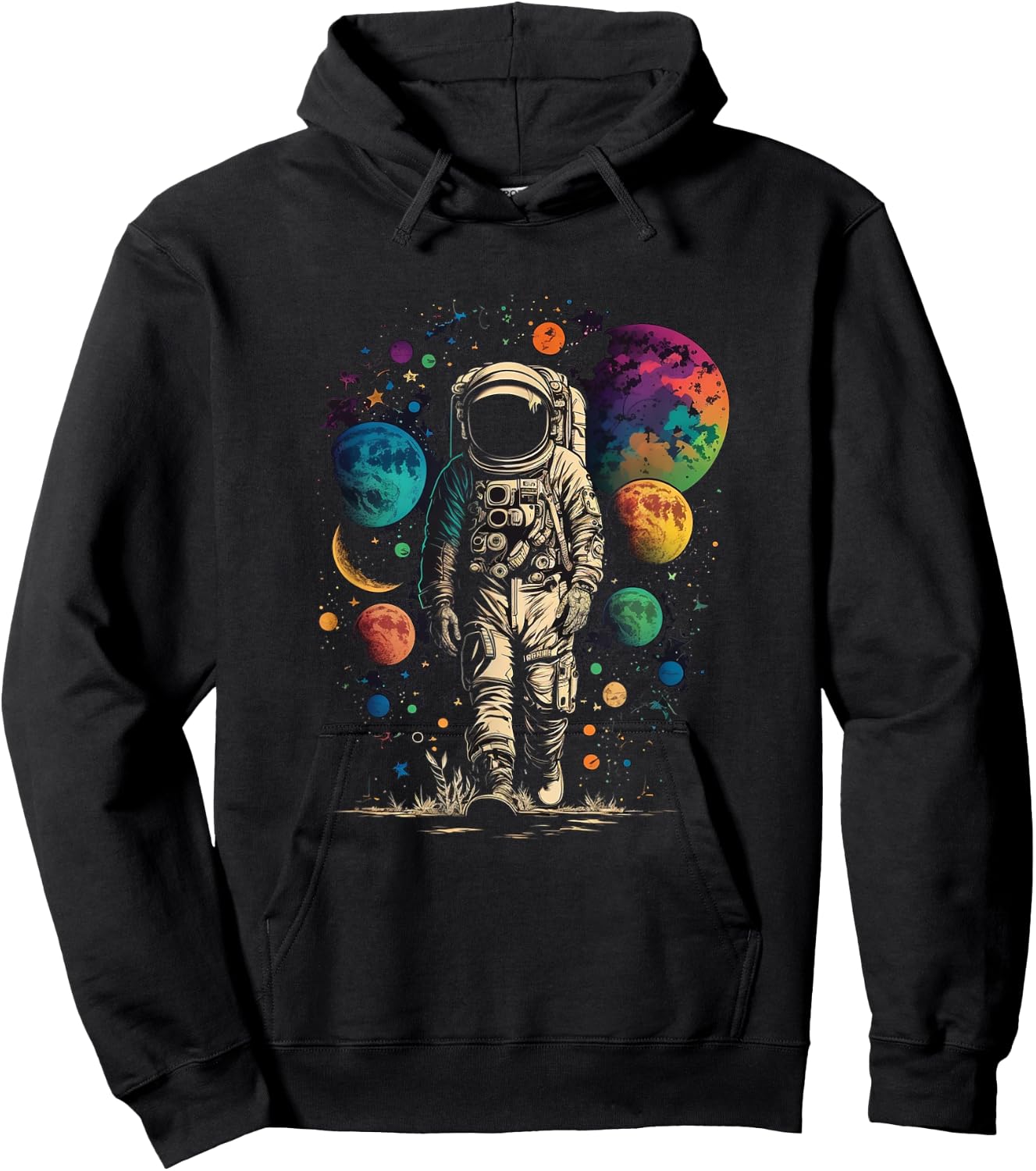 Astronaut Spaceman Universe Planets Galaxy Hoodie - Hoodie | Black