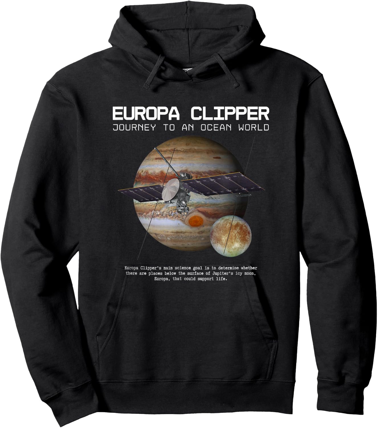 Europa Clipper Space Exploration 2024 Hoodie - Hoodie | Black