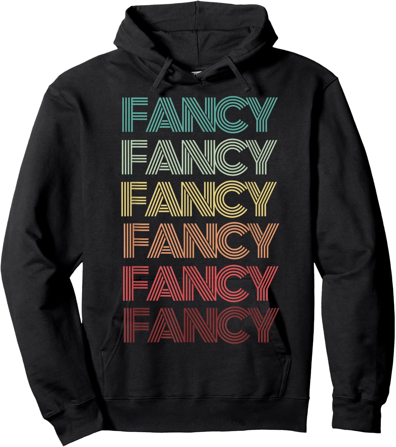 Retro Halloween FANCY Words Humor Groovy 80s Hoodie - Hoodie | Black