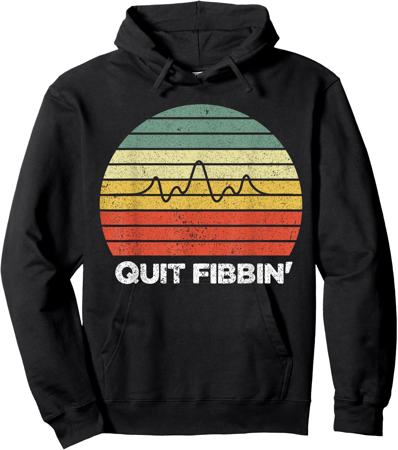 Quit Fibbin shirt vintage Atrial Fibrillation Funny medical Hoodie - Hoodie | Black