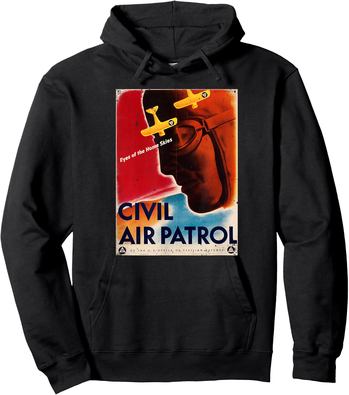 Civil Air Patrol USAF volunteers WW2 poster retro Hoodie - Hoodie | Black
