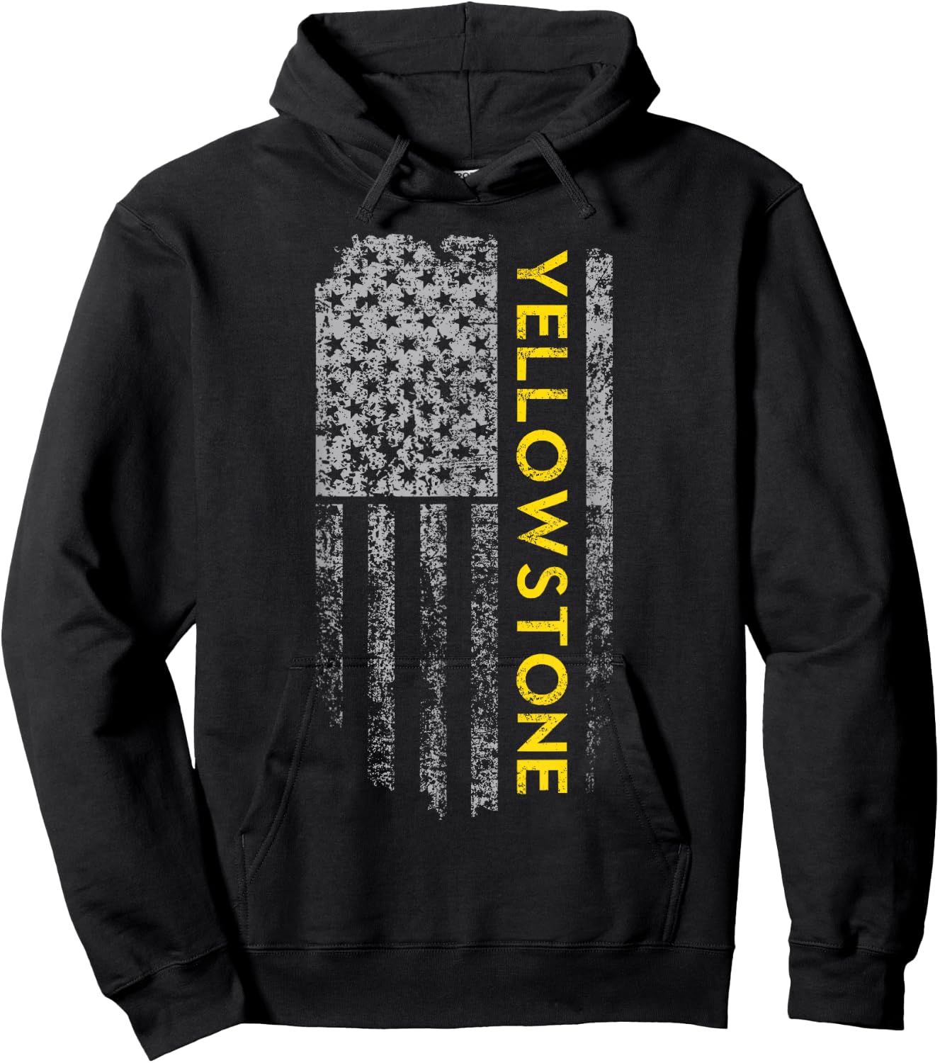 Yellowstone American Flag Hoodie - Hoodie | Black