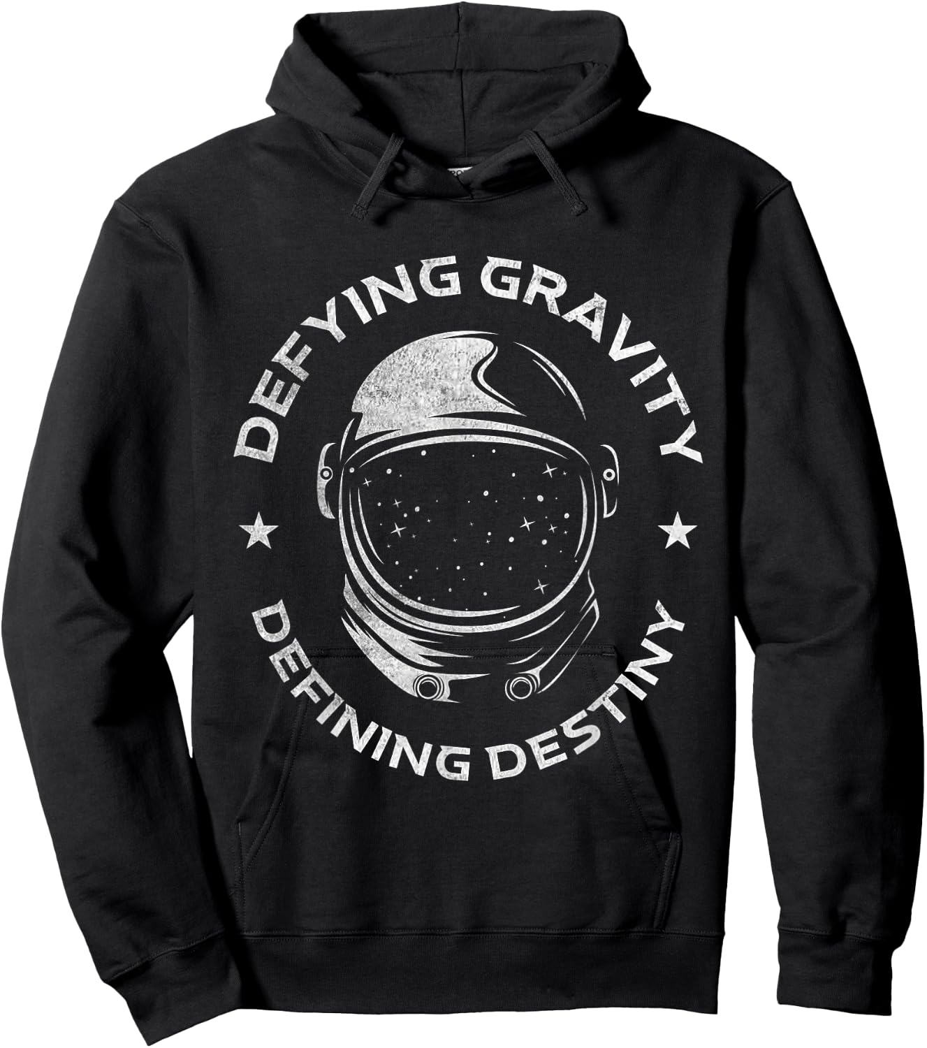 Defy Gravity and Determine Destiny | Space Galaxy | Astronaut Hoodie - Hoodie | Black